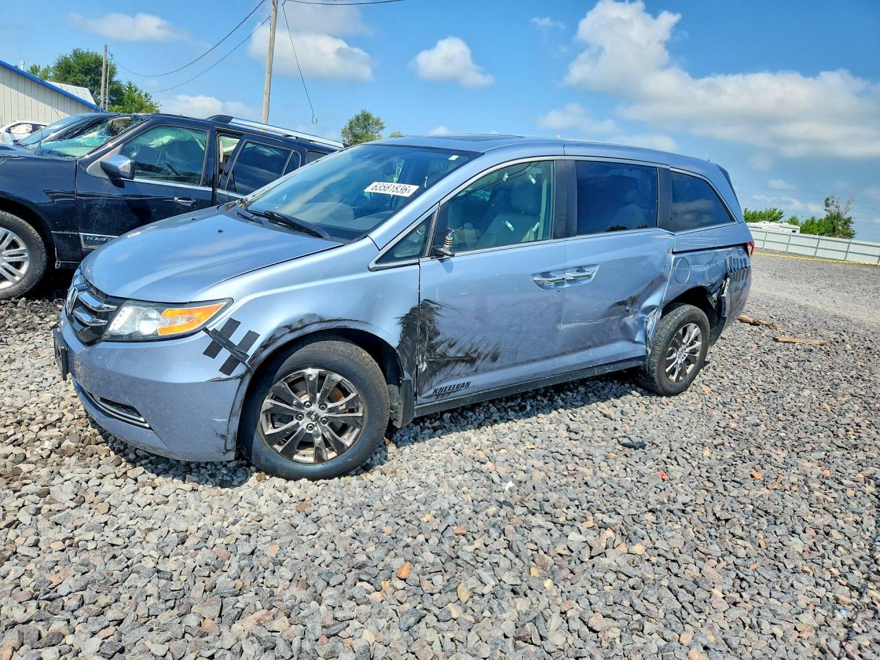 2014 Honda Odyssey Exl Silver vin: 5FNRL5H60EB022013
