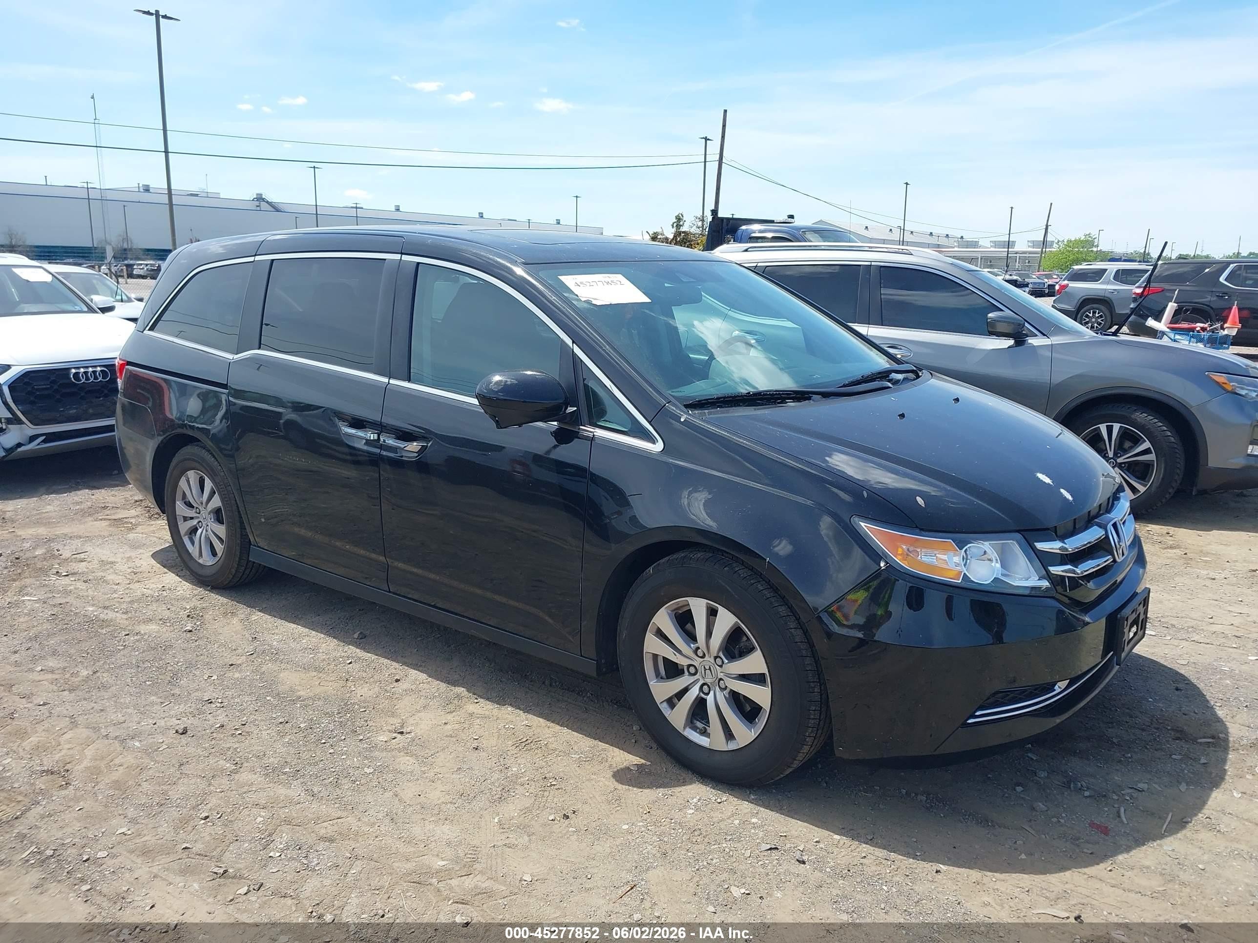 2014 Honda Odyssey Ex-l Черный vin: 5FNRL5H60EB024229