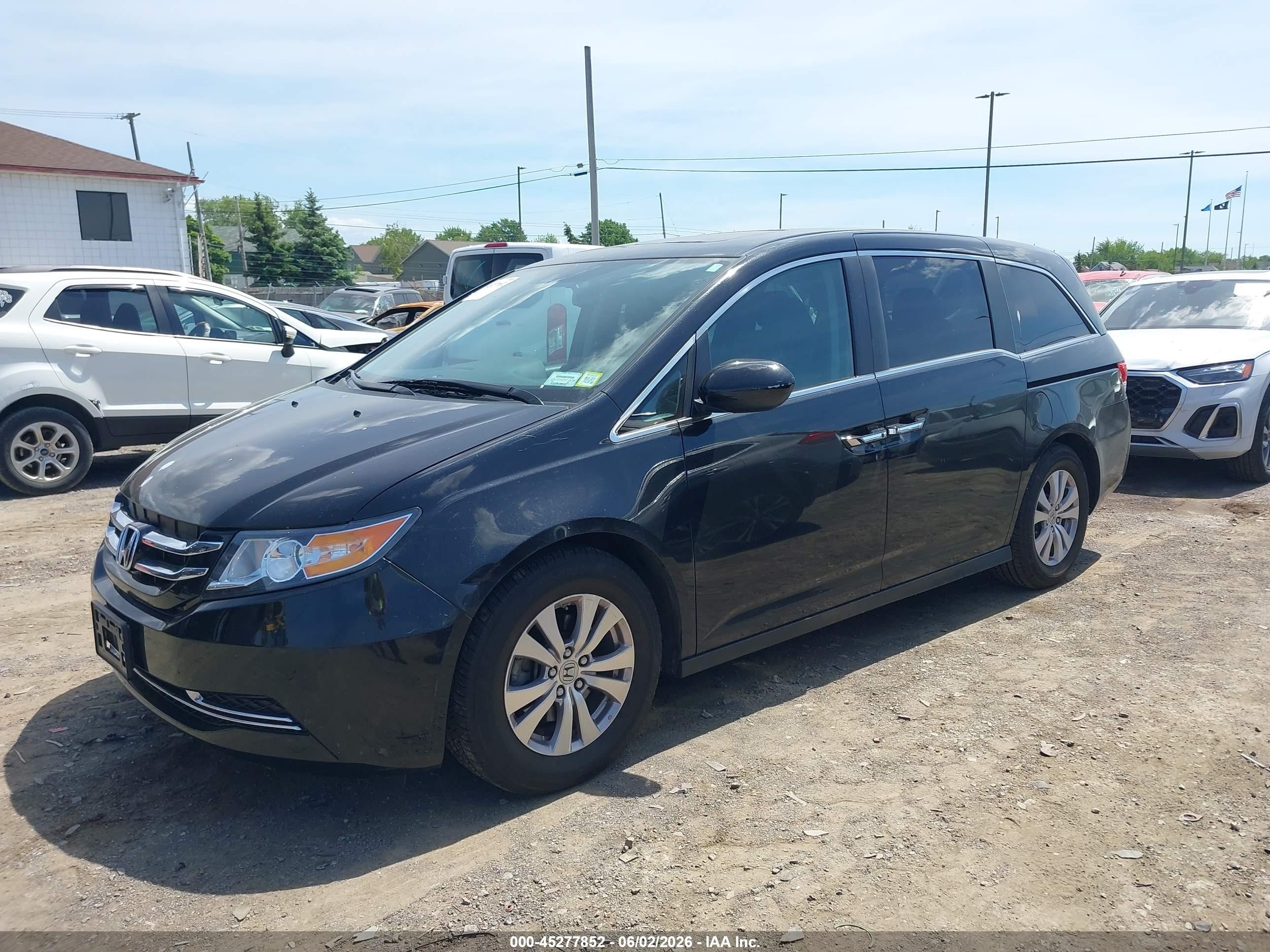 2014 Honda Odyssey Ex-l Black vin: 5FNRL5H60EB024229