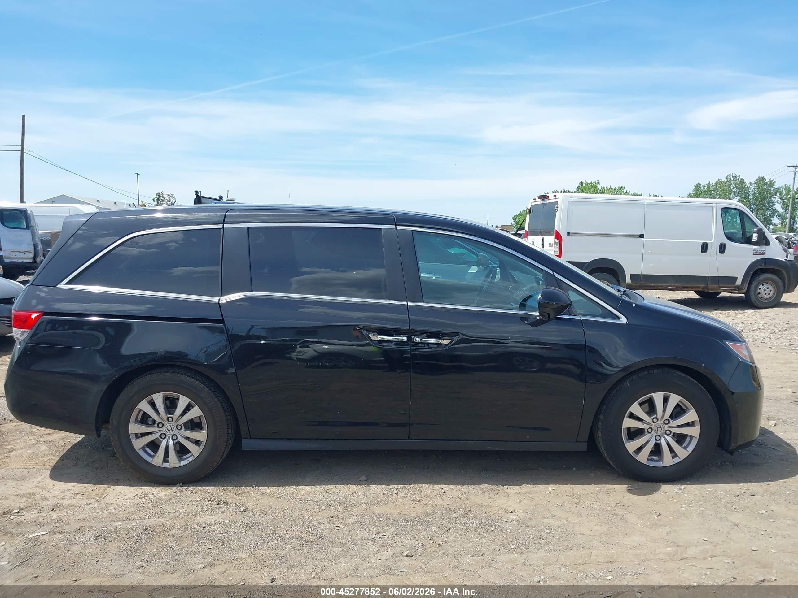 2014 Honda Odyssey Ex-l Black vin: 5FNRL5H60EB024229