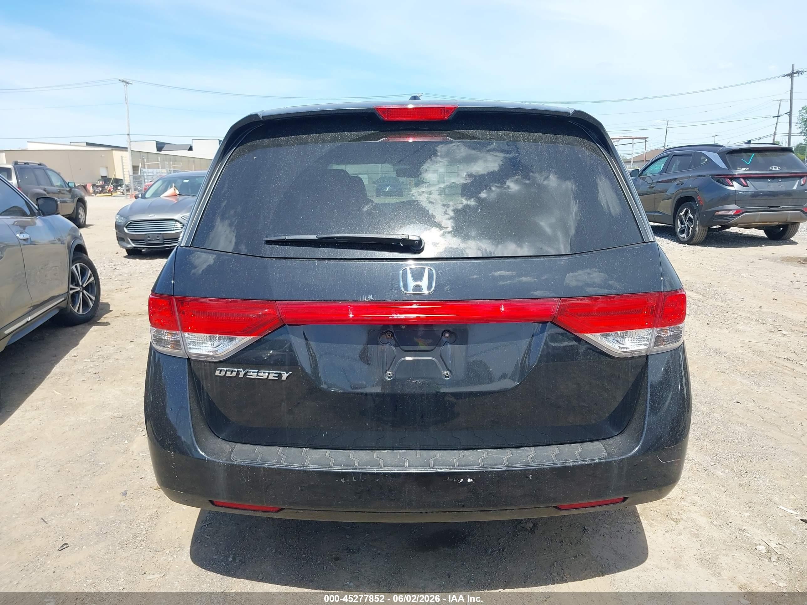 2014 Honda Odyssey Ex-l Black vin: 5FNRL5H60EB024229