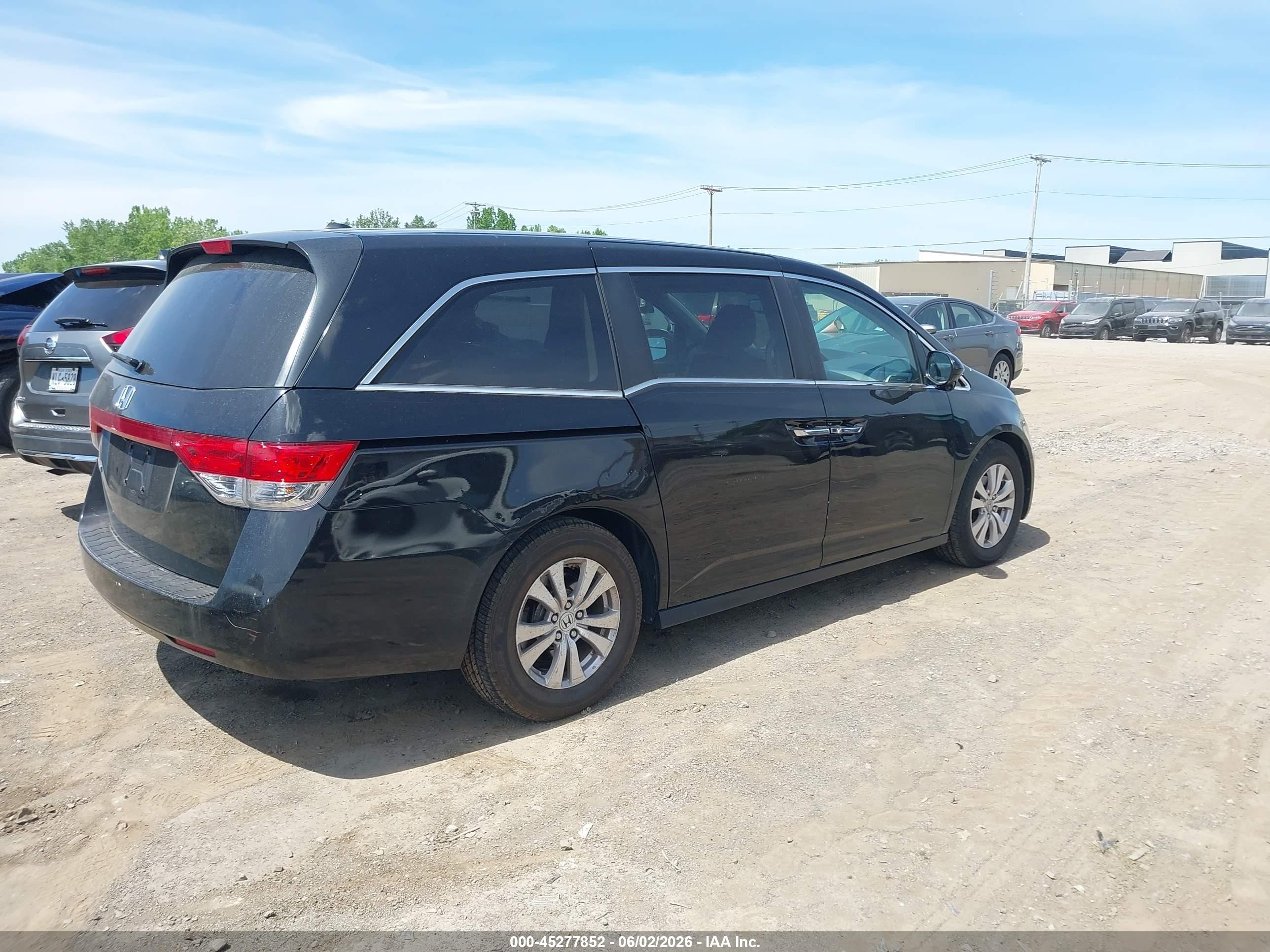 2014 Honda Odyssey Ex-l Black vin: 5FNRL5H60EB024229