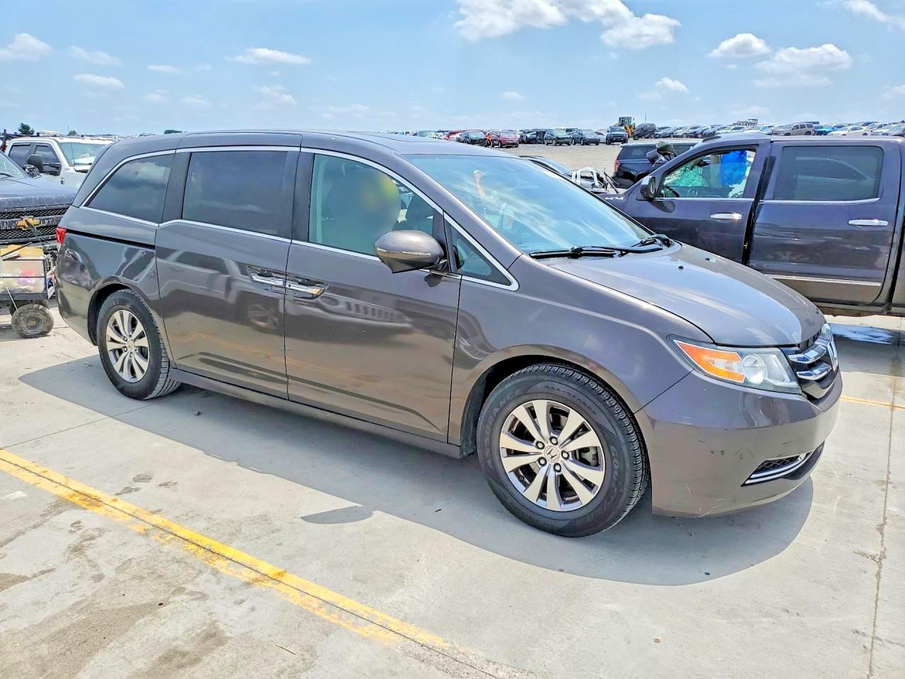 2014 Honda Odyssey Exl Gray vin: 5FNRL5H60EB037322