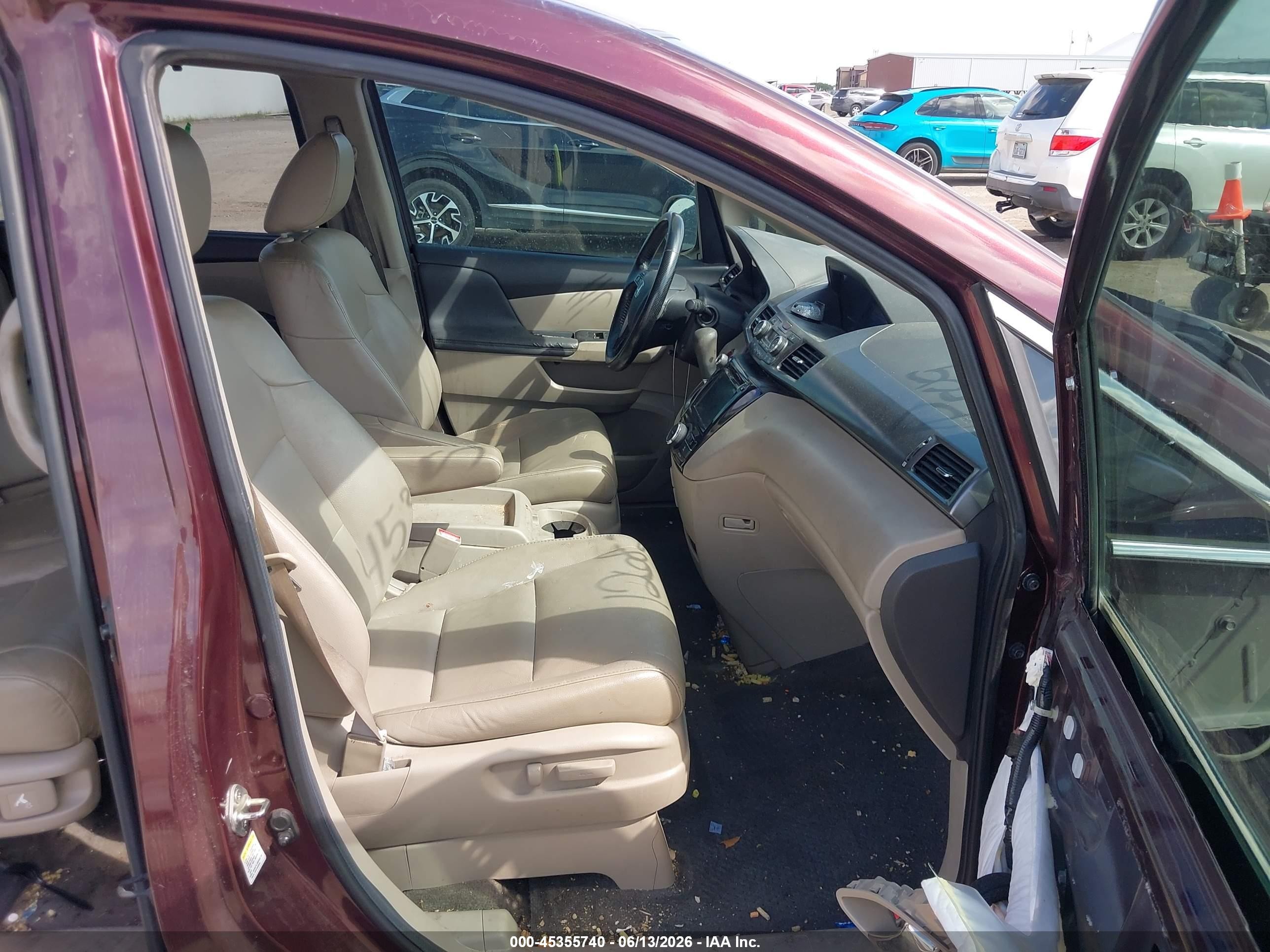 2014 Honda Odyssey Ex-l Purple vin: 5FNRL5H60EB049941