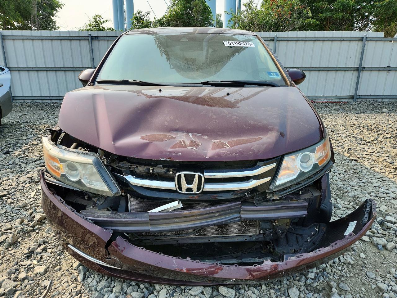 2014 Honda Odyssey Exl Burgundy vin: 5FNRL5H60EB049972