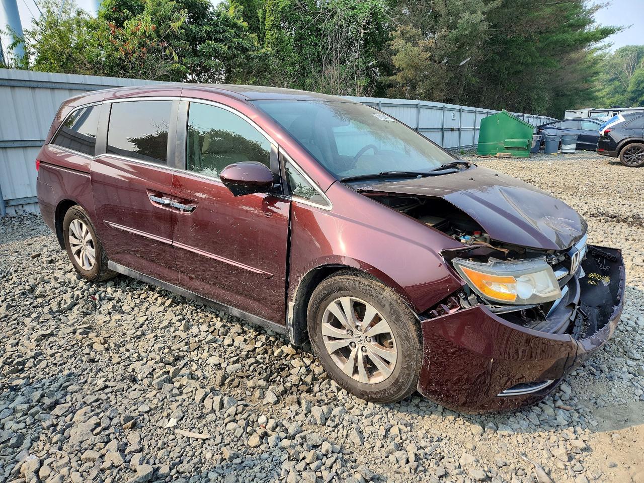 2014 Honda Odyssey Exl Burgundy vin: 5FNRL5H60EB049972