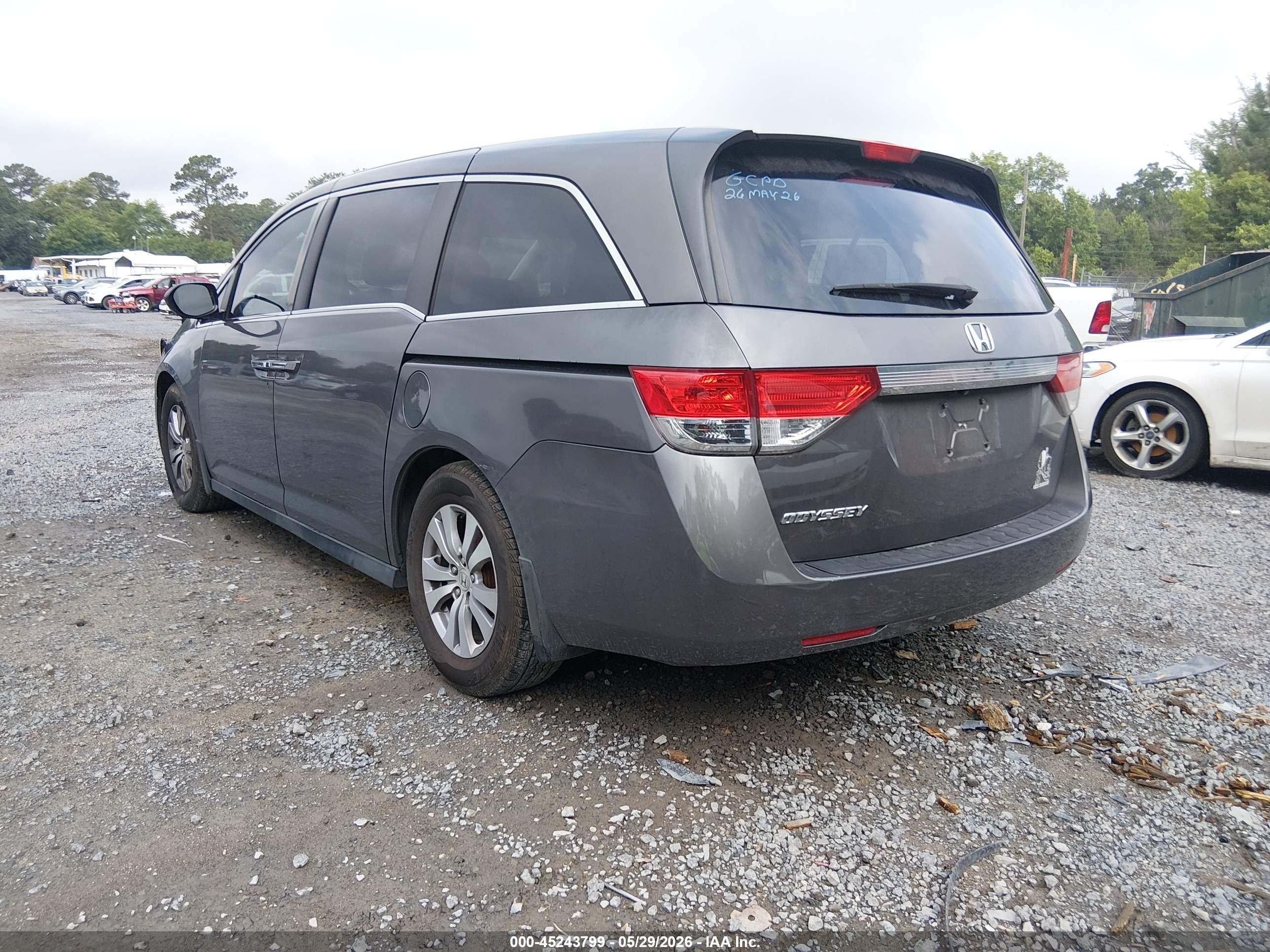 2014 Honda Odyssey Ex-l Gray vin: 5FNRL5H60EB052371