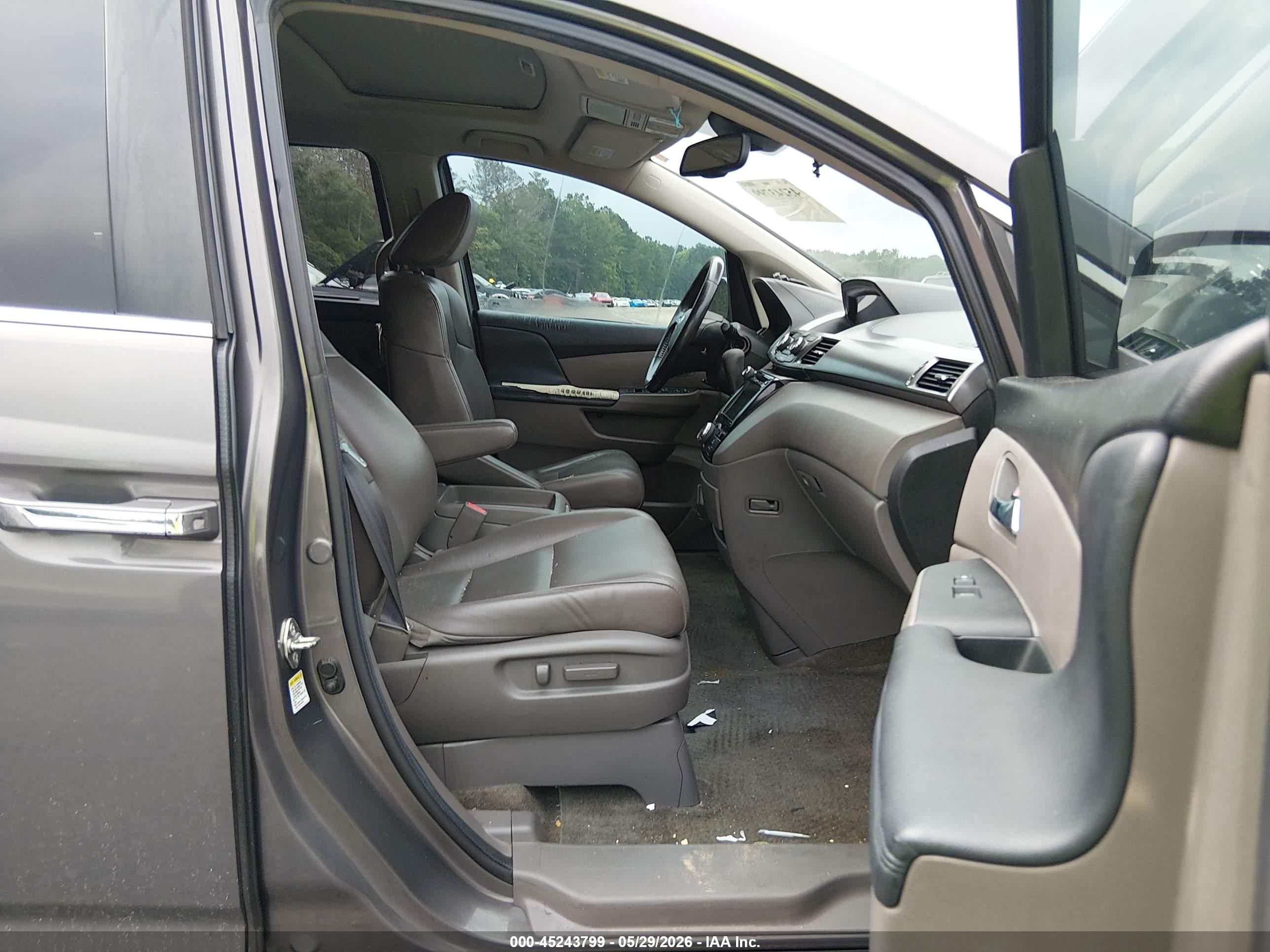 2014 Honda Odyssey Ex-l Gray vin: 5FNRL5H60EB052371