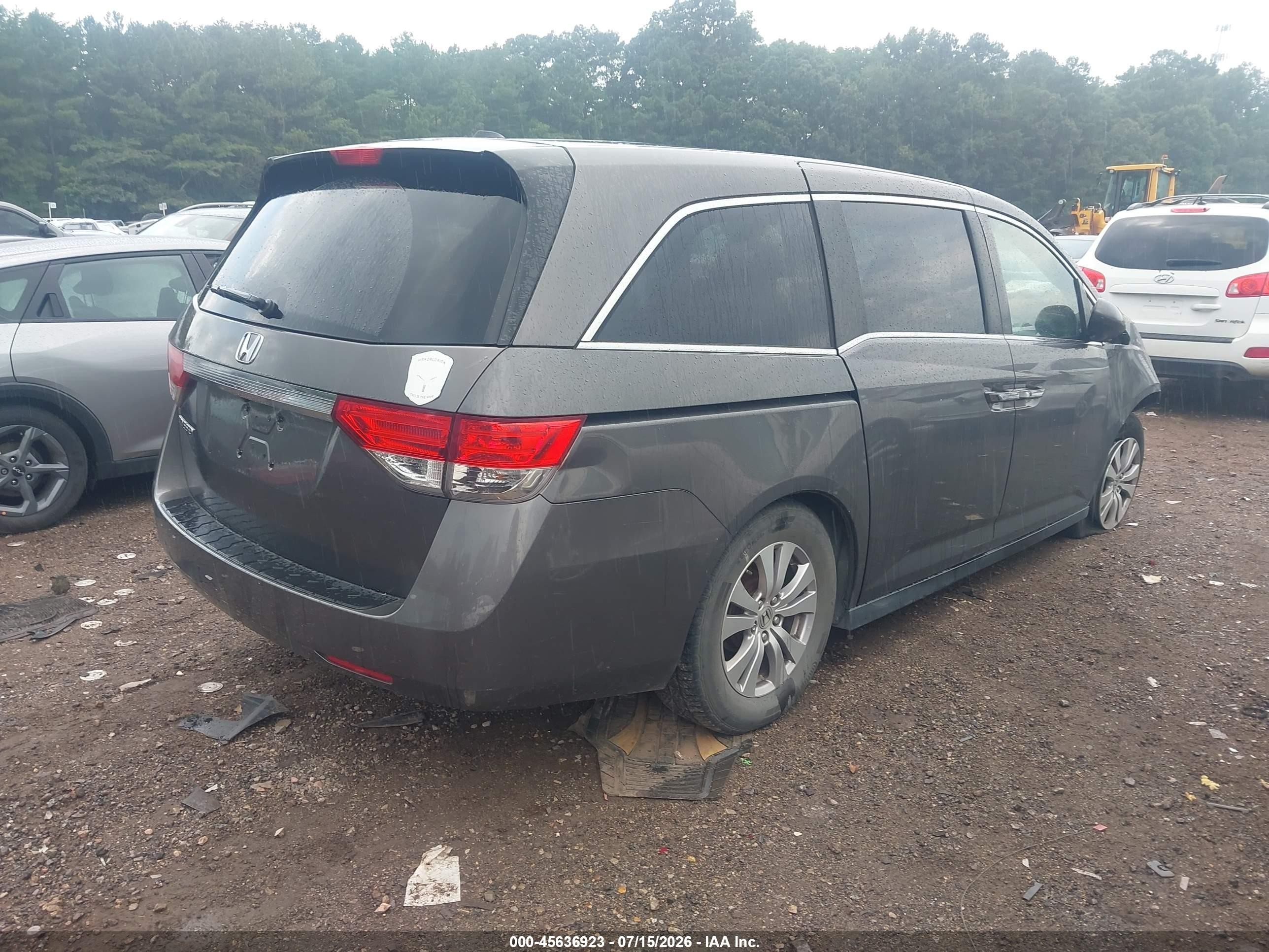 2014 Honda Odyssey Ex-l Gray vin: 5FNRL5H60EB065928