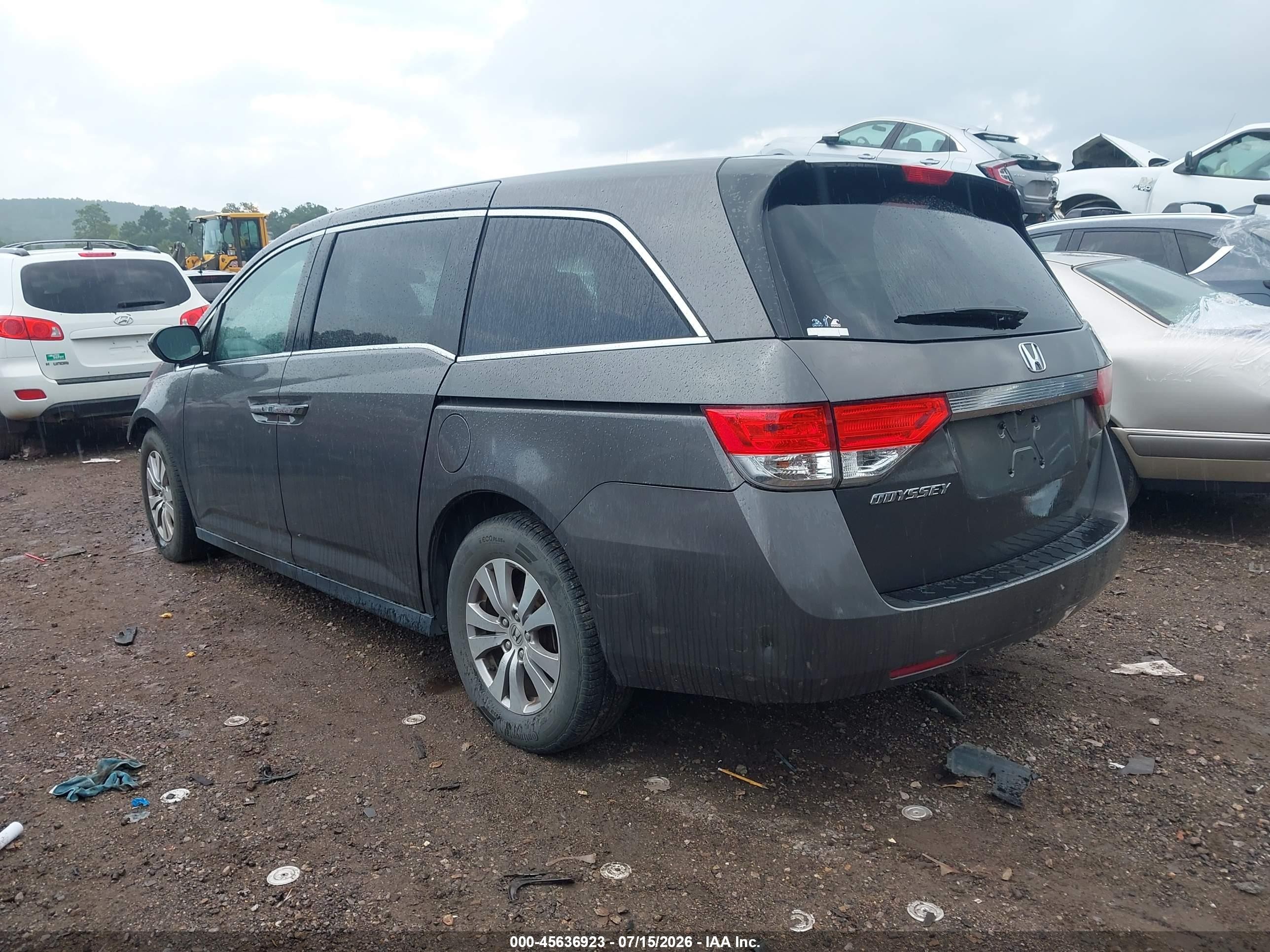 2014 Honda Odyssey Ex-l Gray vin: 5FNRL5H60EB065928
