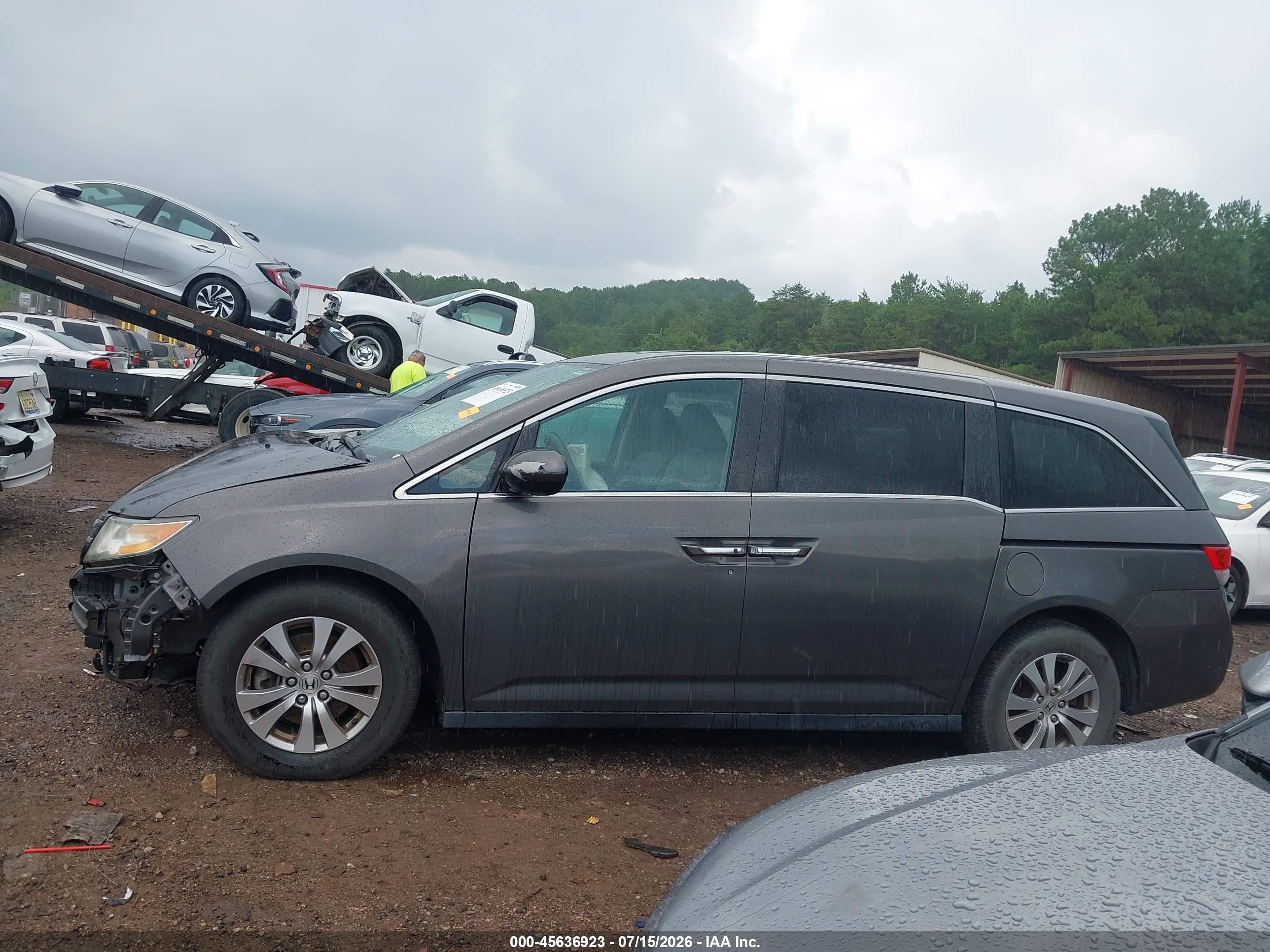 2014 Honda Odyssey Ex-l Gray vin: 5FNRL5H60EB065928