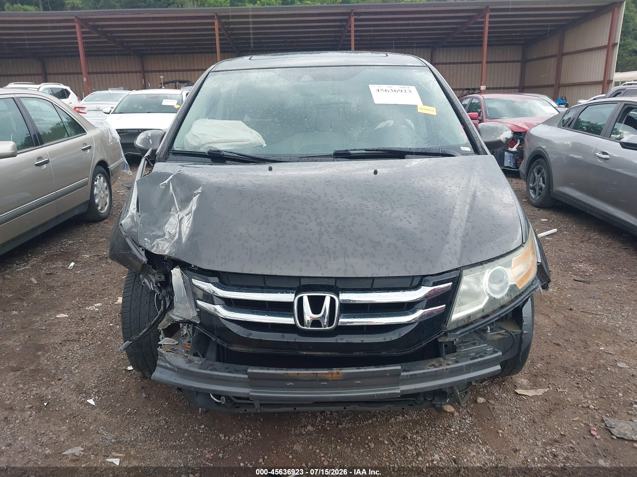 2014 Honda Odyssey Ex-l Gray vin: 5FNRL5H60EB065928