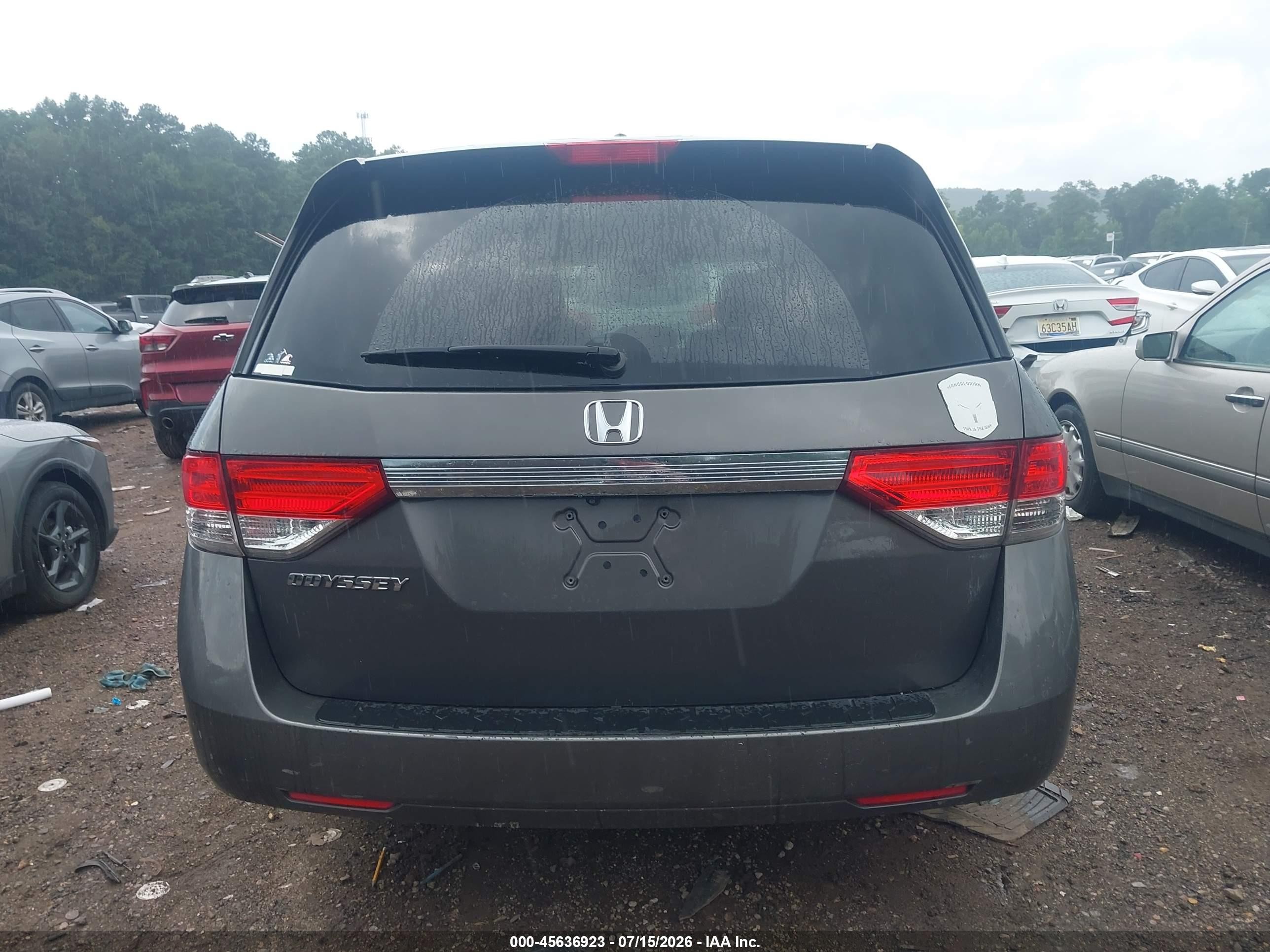 2014 Honda Odyssey Ex-l Gray vin: 5FNRL5H60EB065928