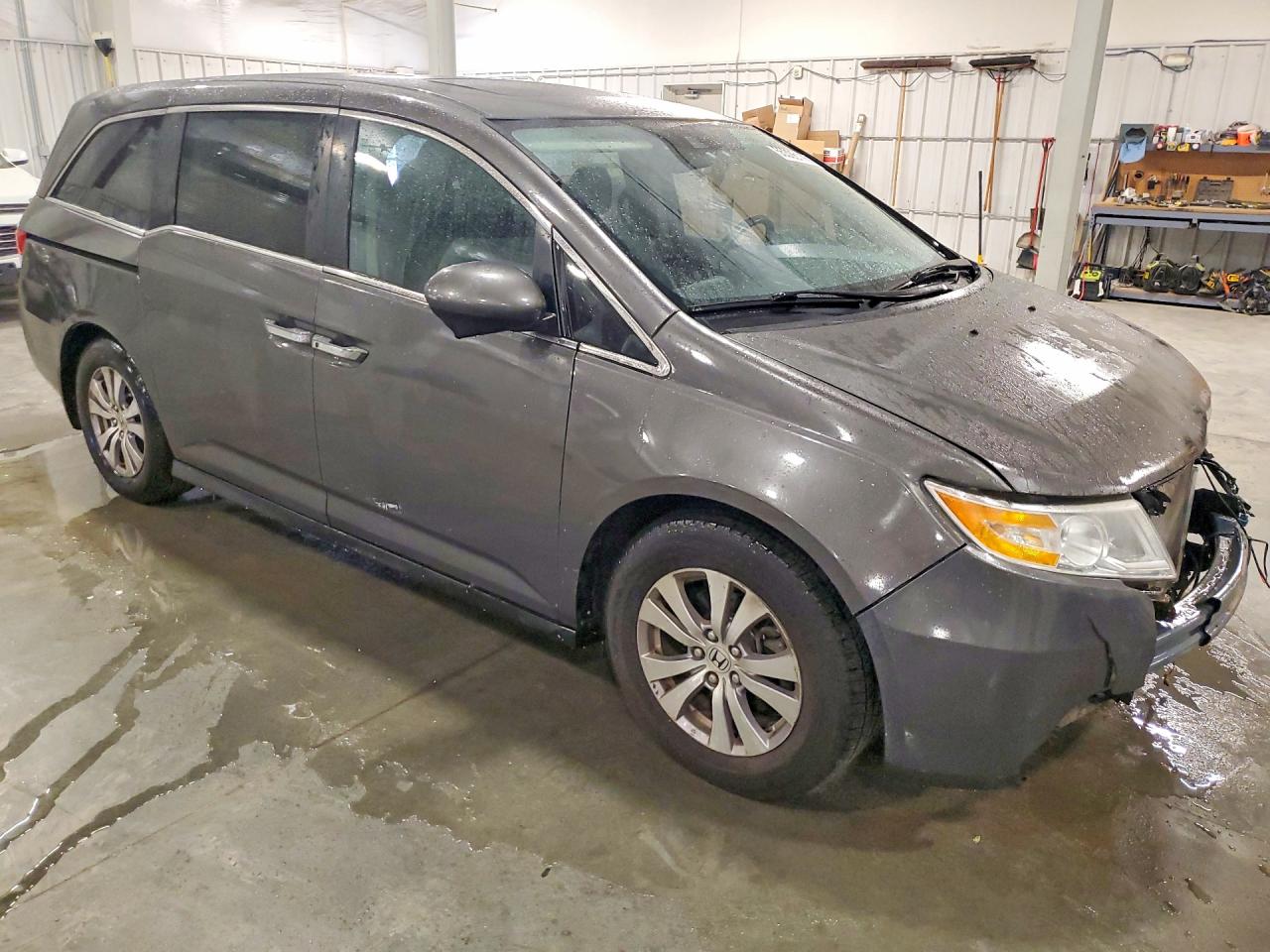 2014 Honda Odyssey Exl Gray vin: 5FNRL5H60EB093857
