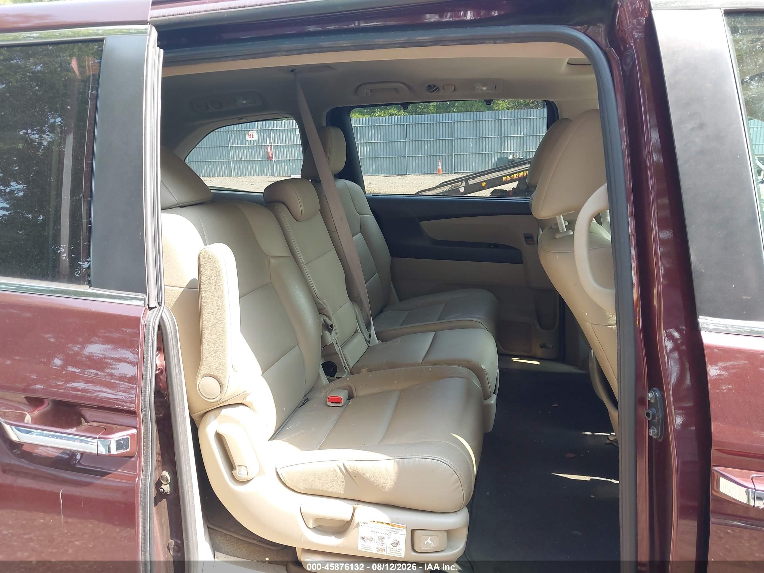 2014 Honda Odyssey Ex-l Red vin: 5FNRL5H60EB109636