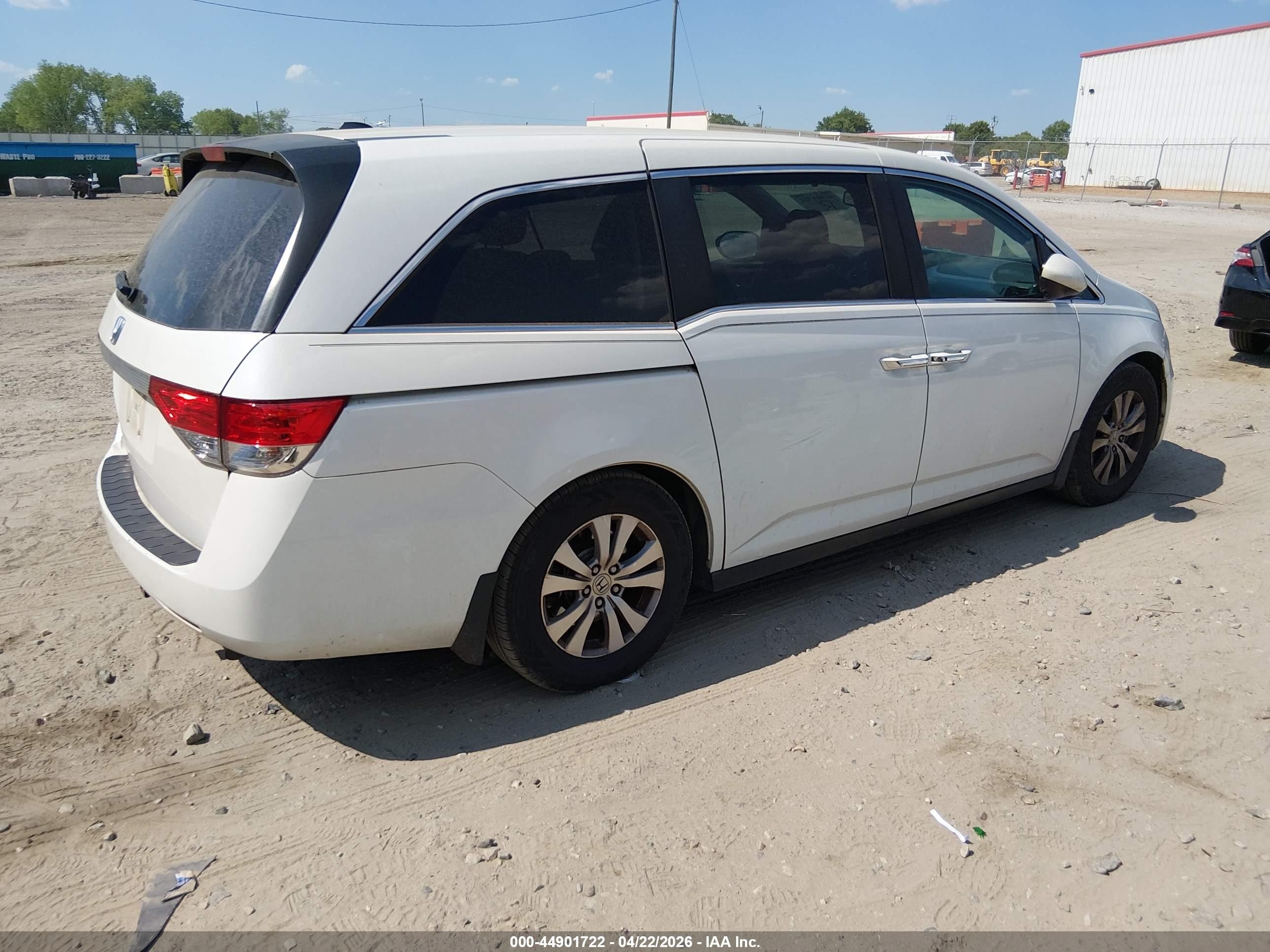 2014 Honda Odyssey Ex-l White vin: 5FNRL5H60EB110253