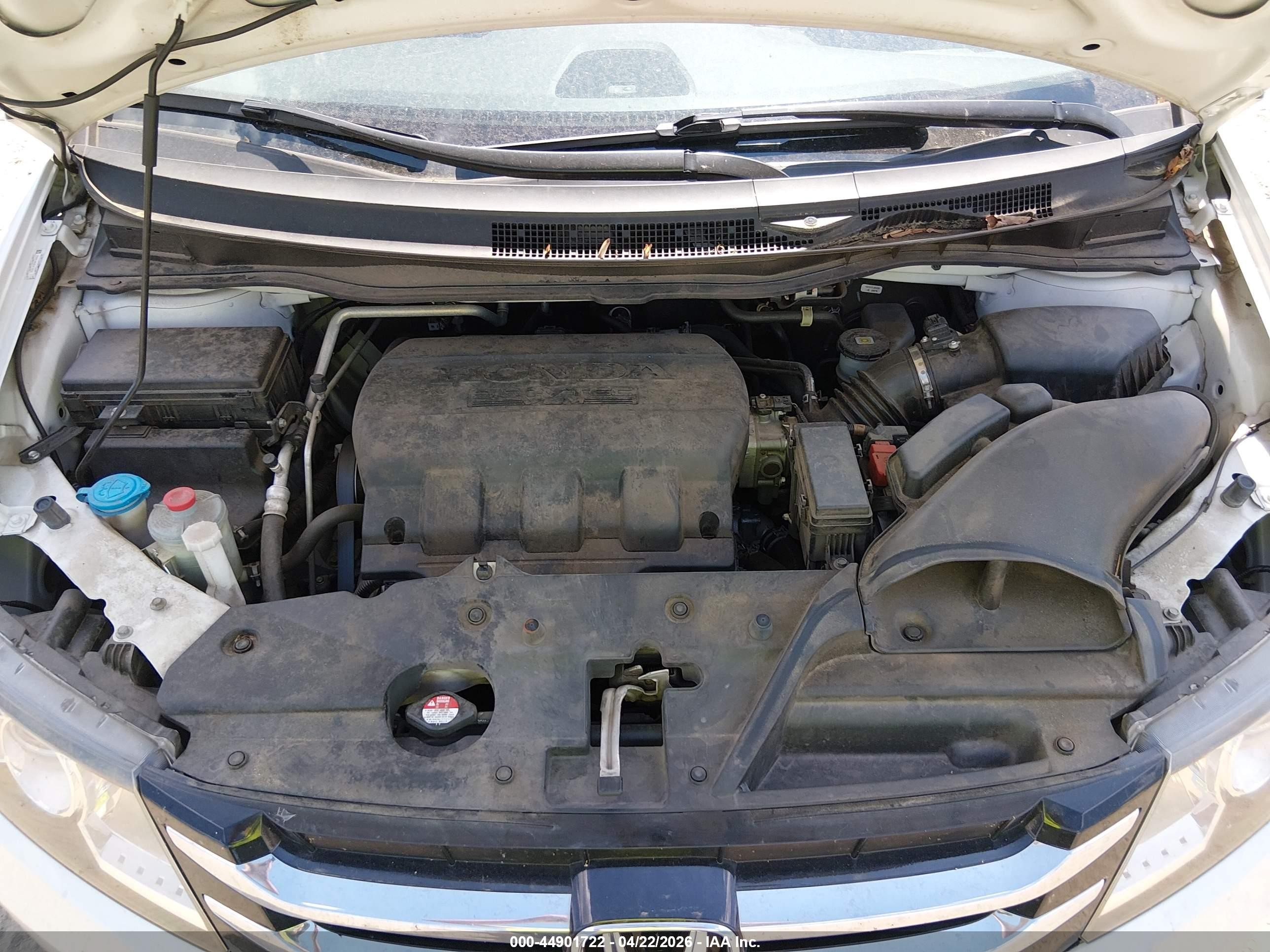 2014 Honda Odyssey Ex-l White vin: 5FNRL5H60EB110253