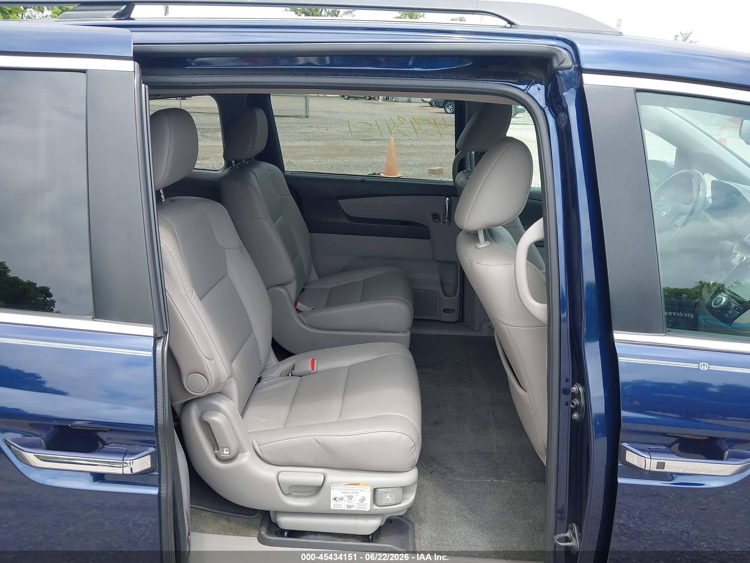2014 Honda Odyssey Ex-l Blue vin: 5FNRL5H60EB114173