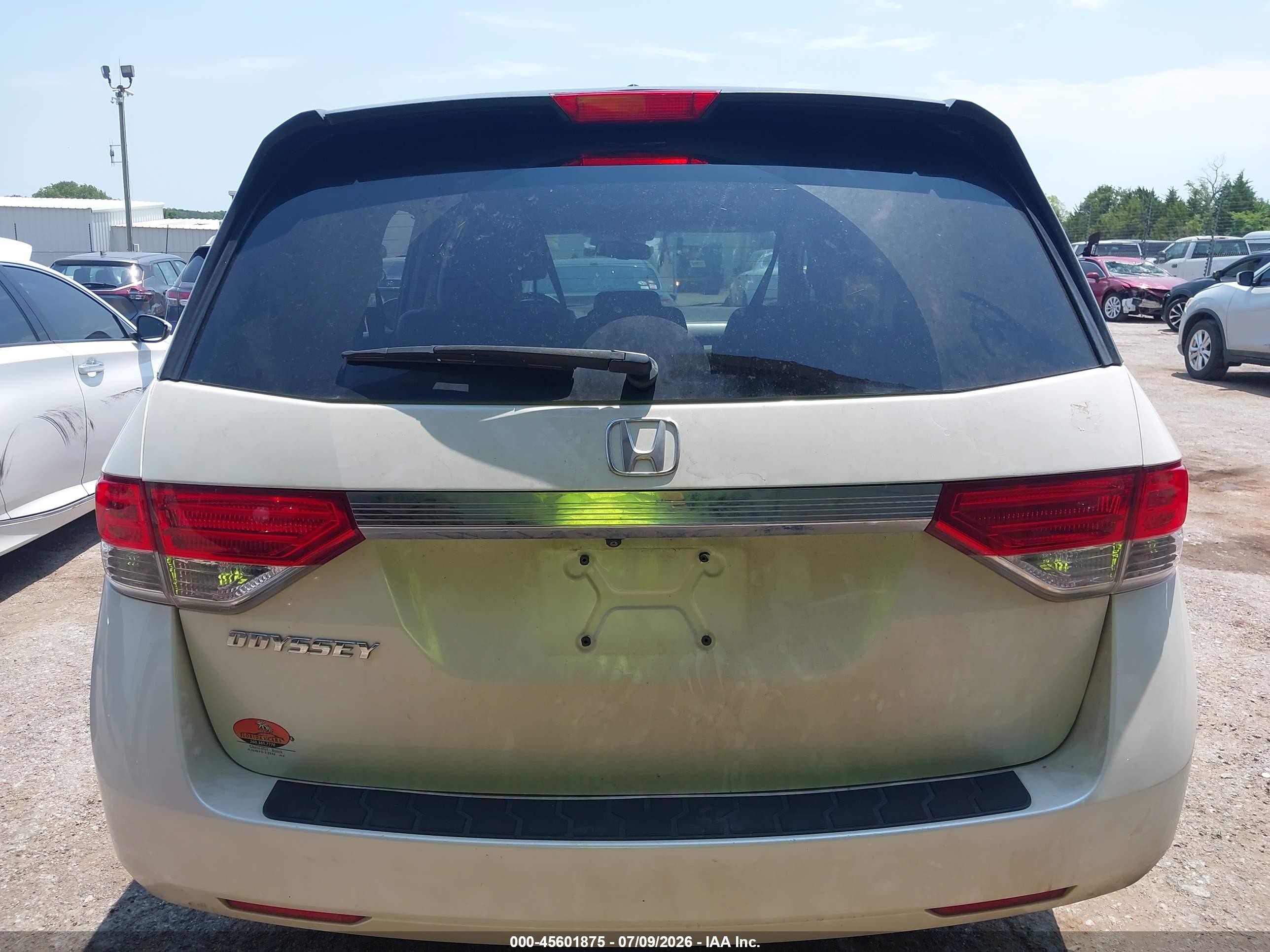 2014 Honda Odyssey Ex-l White vin: 5FNRL5H60EB118580