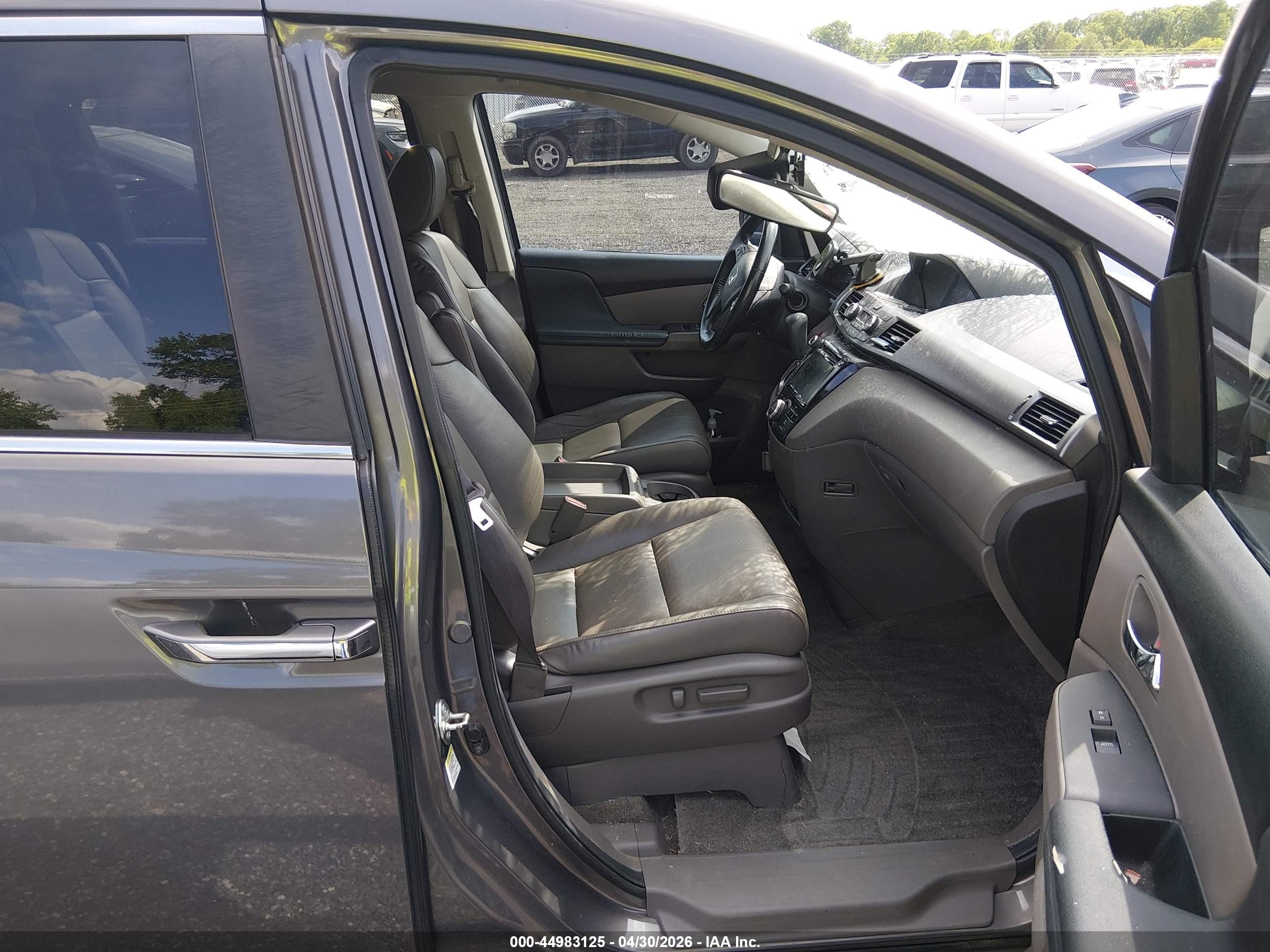 2014 Honda Odyssey Ex-l Gray vin: 5FNRL5H60EB120796
