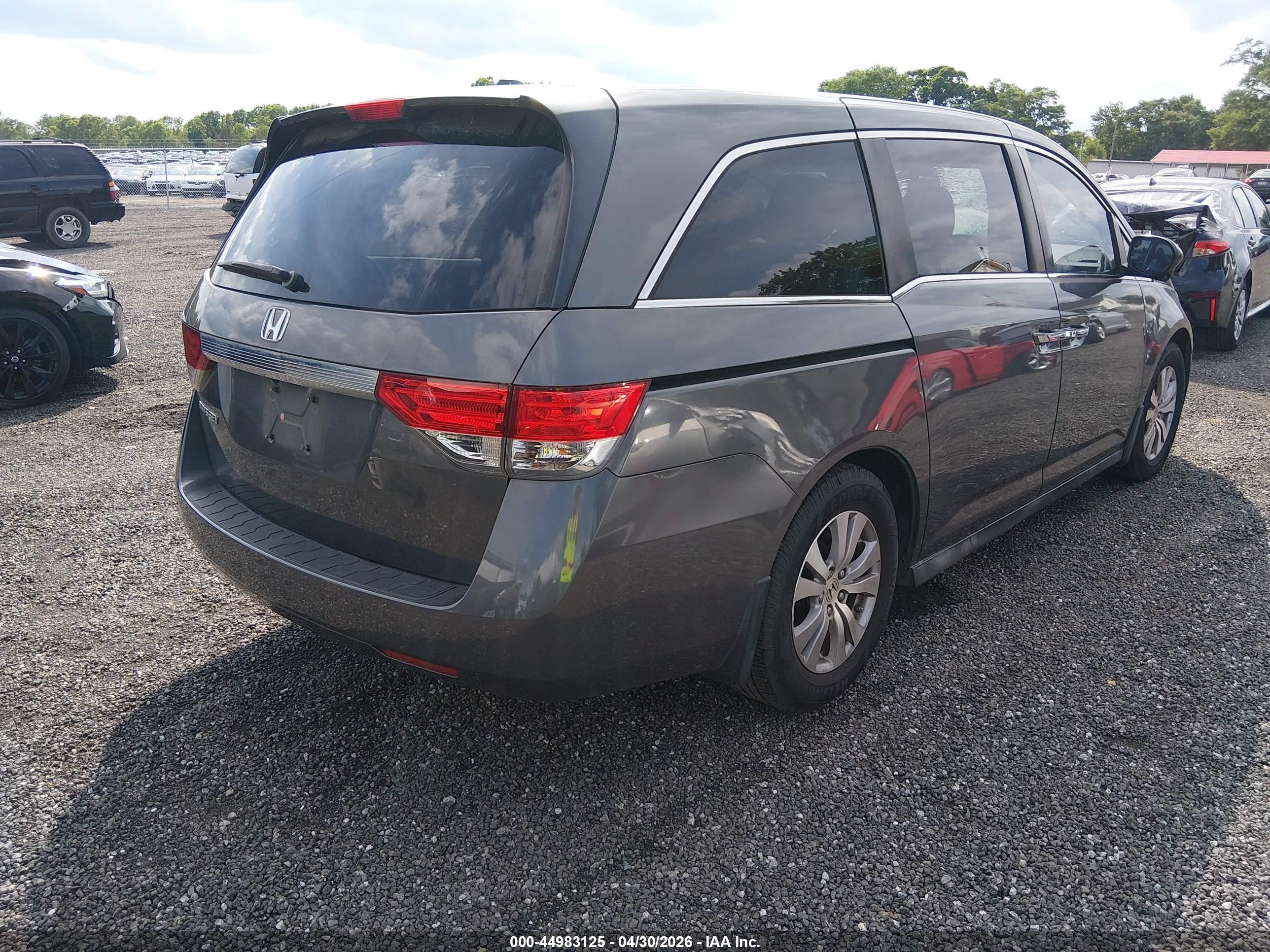 2014 Honda Odyssey Ex-l Gray vin: 5FNRL5H60EB120796