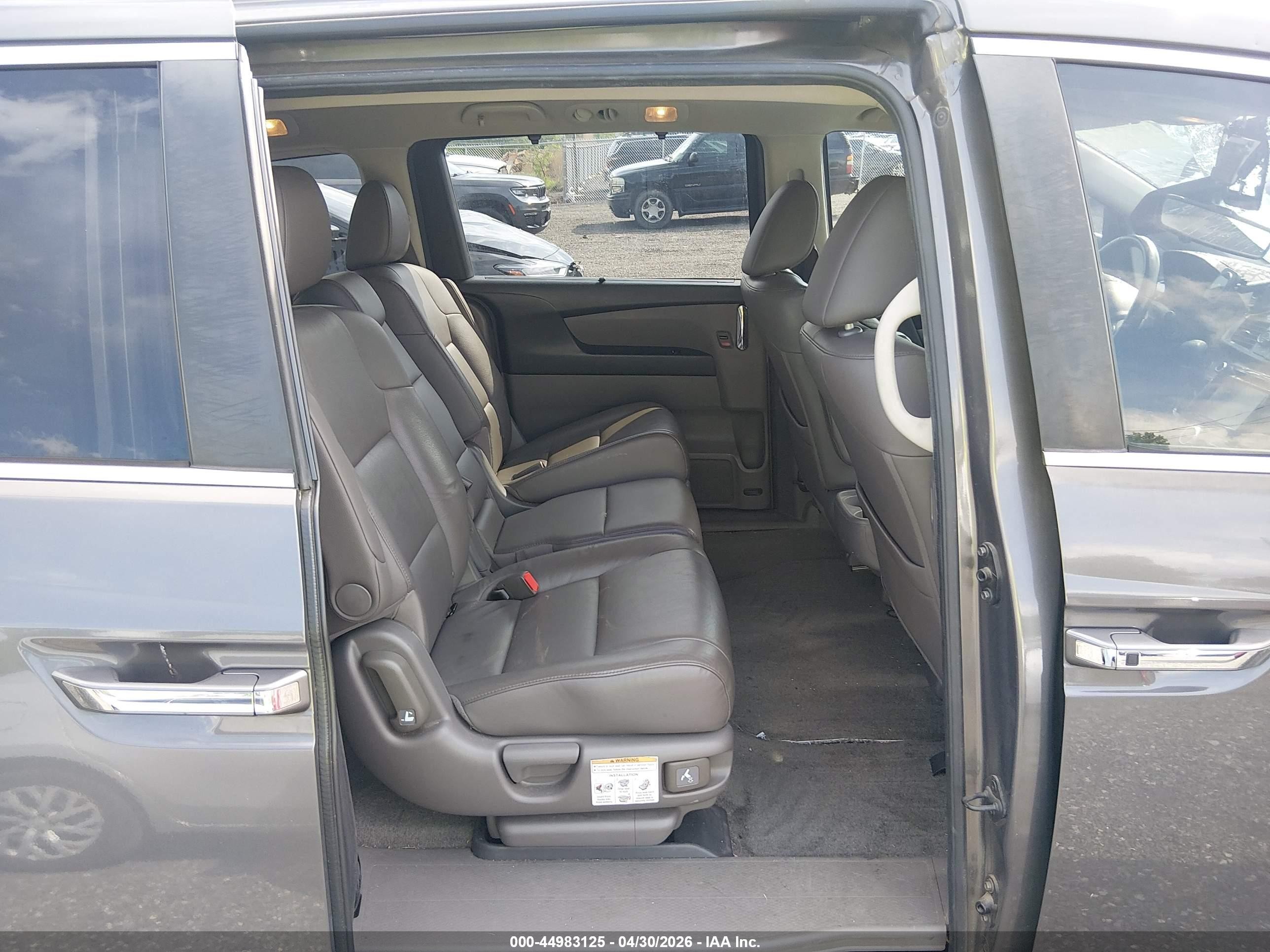 2014 Honda Odyssey Ex-l Gray vin: 5FNRL5H60EB120796