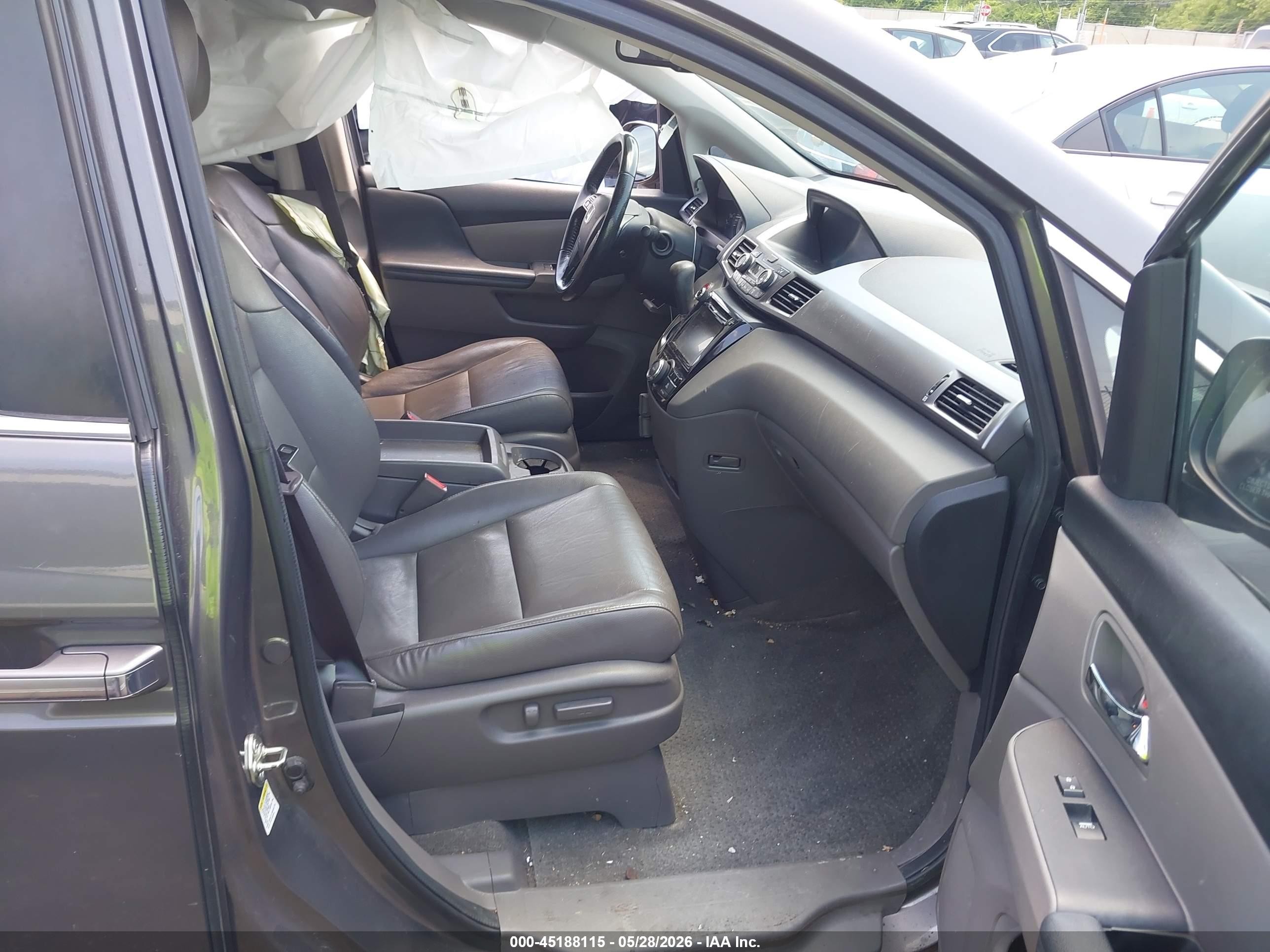 2014 Honda Odyssey Ex-l Gray vin: 5FNRL5H60EB121818