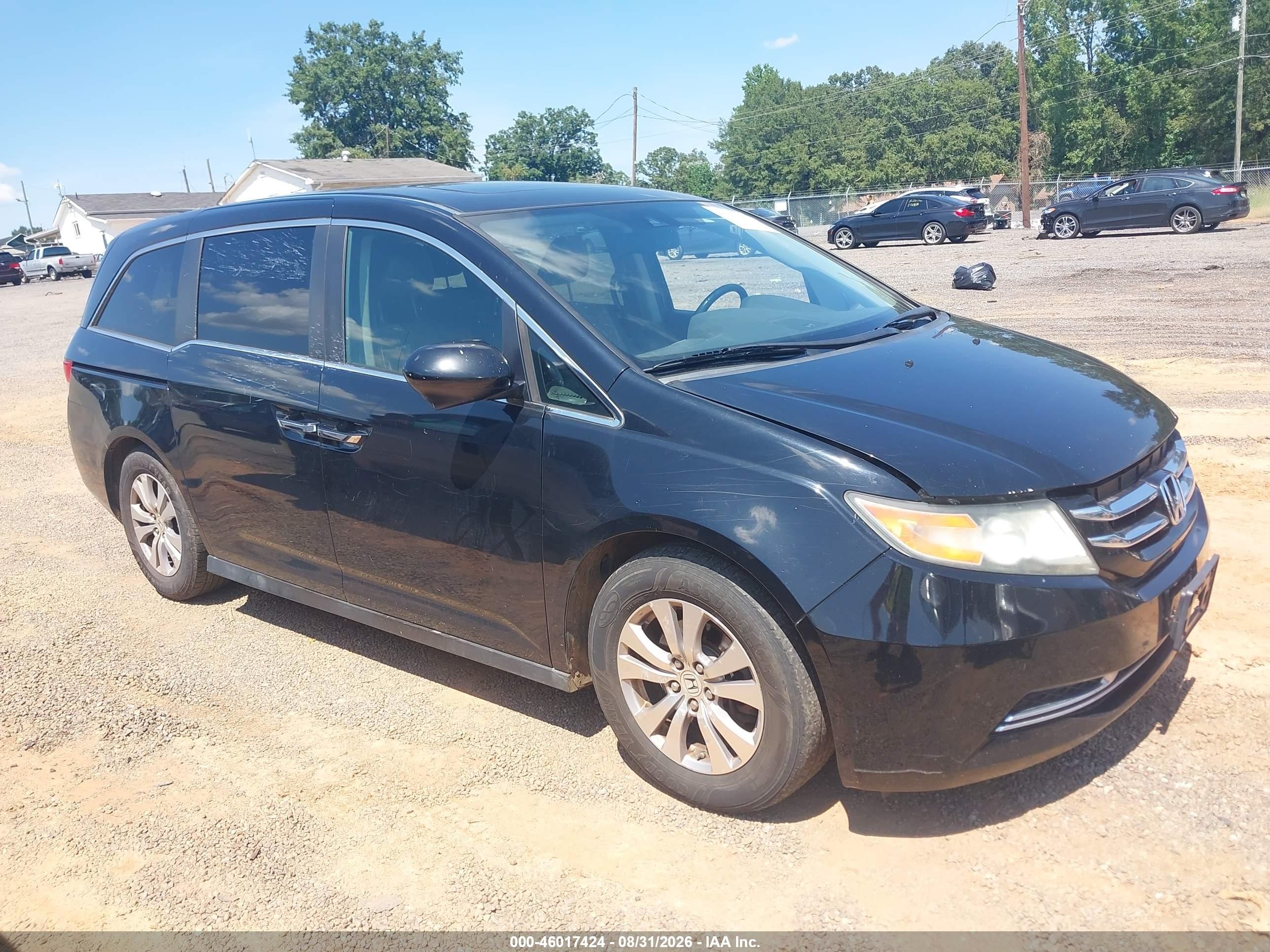 2014 Honda Odyssey Ex-l Black vin: 5FNRL5H60EB129532