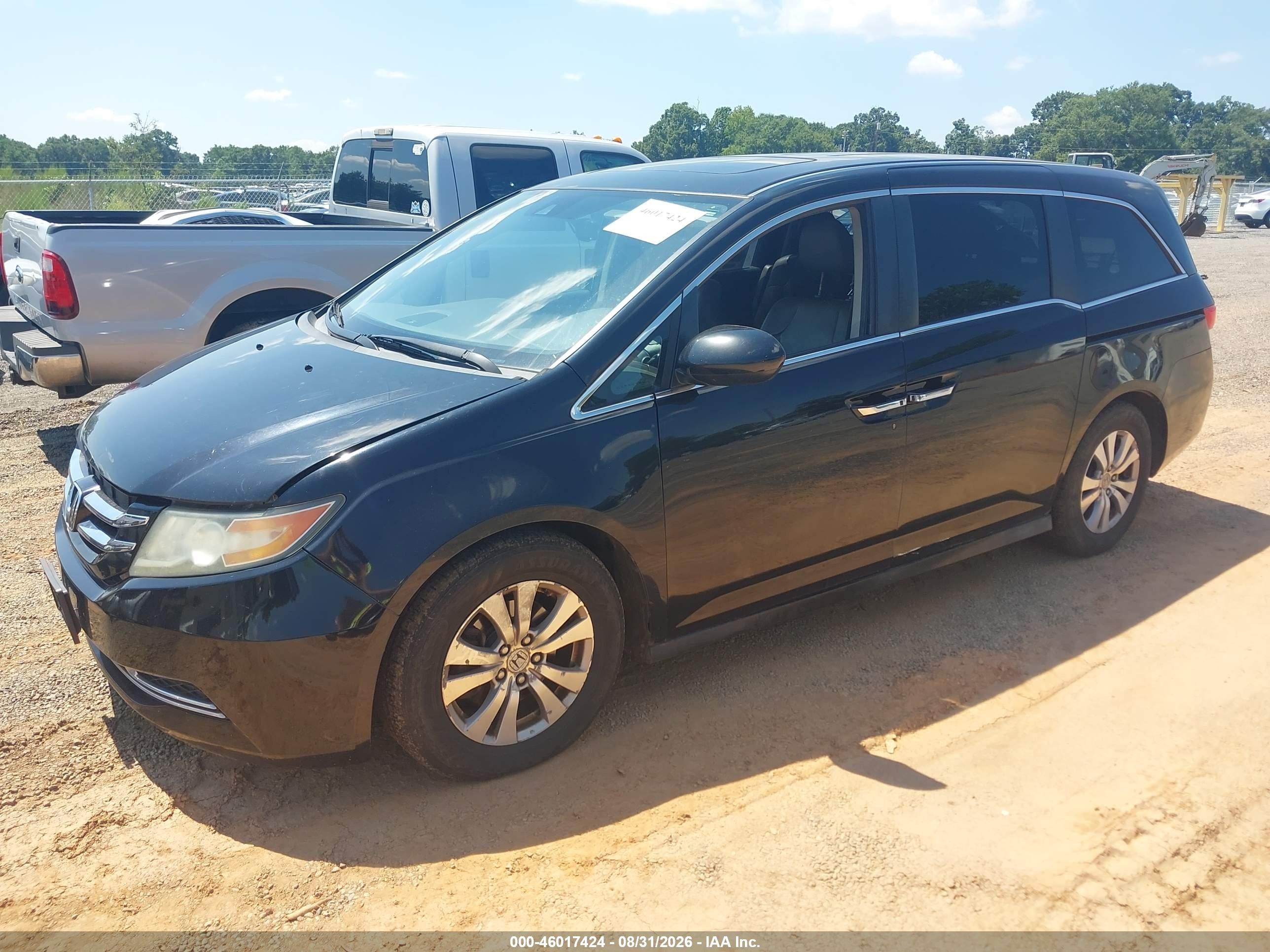2014 Honda Odyssey Ex-l Black vin: 5FNRL5H60EB129532
