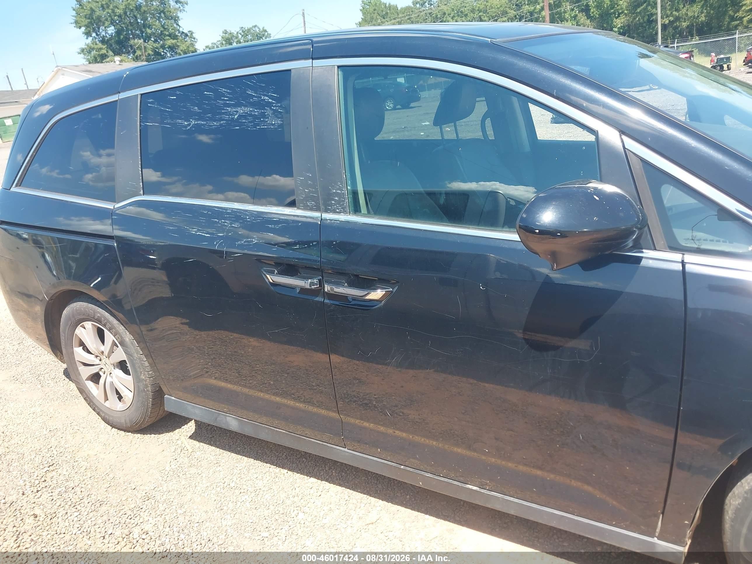 2014 Honda Odyssey Ex-l Black vin: 5FNRL5H60EB129532