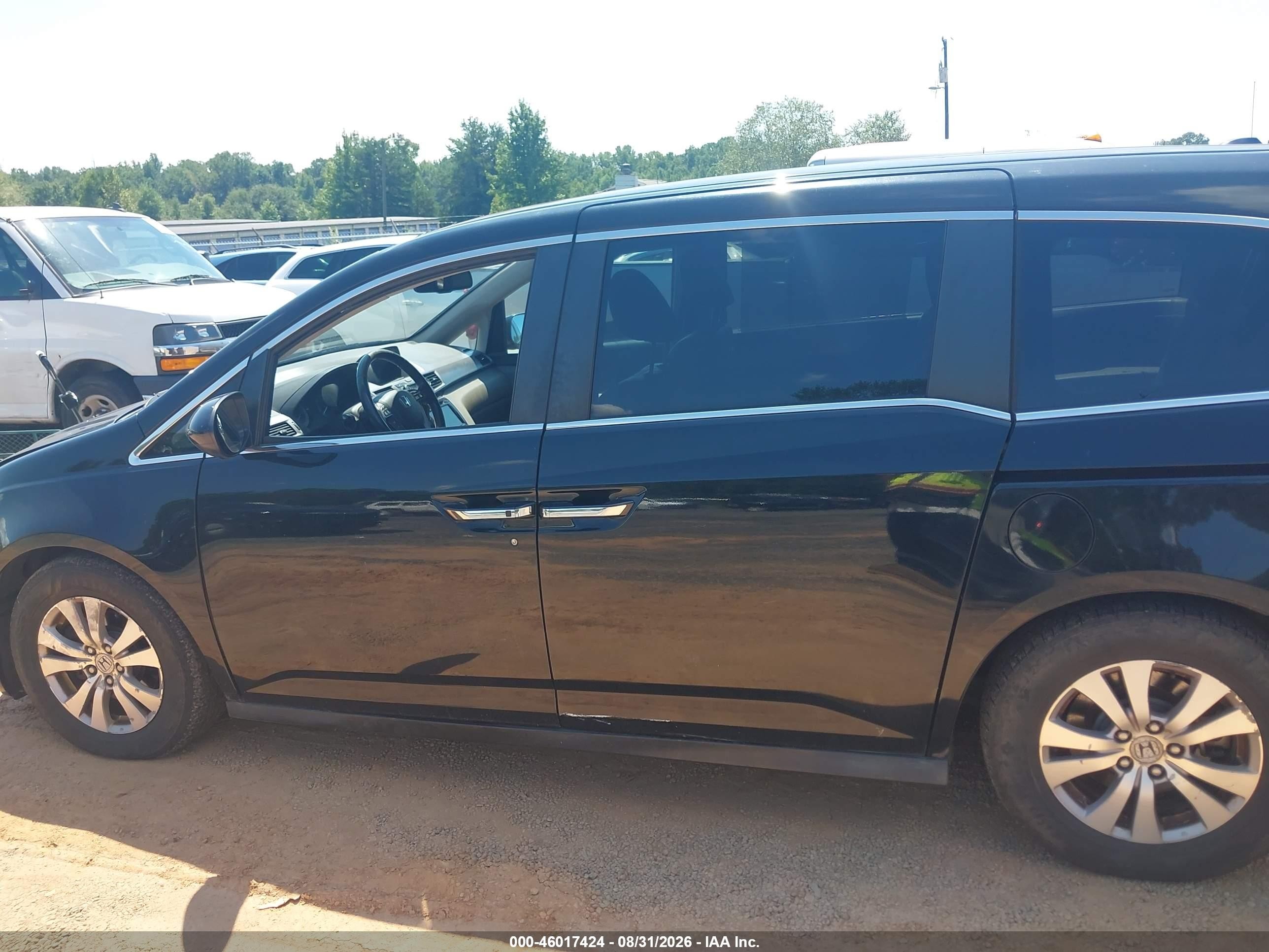 2014 Honda Odyssey Ex-l Black vin: 5FNRL5H60EB129532