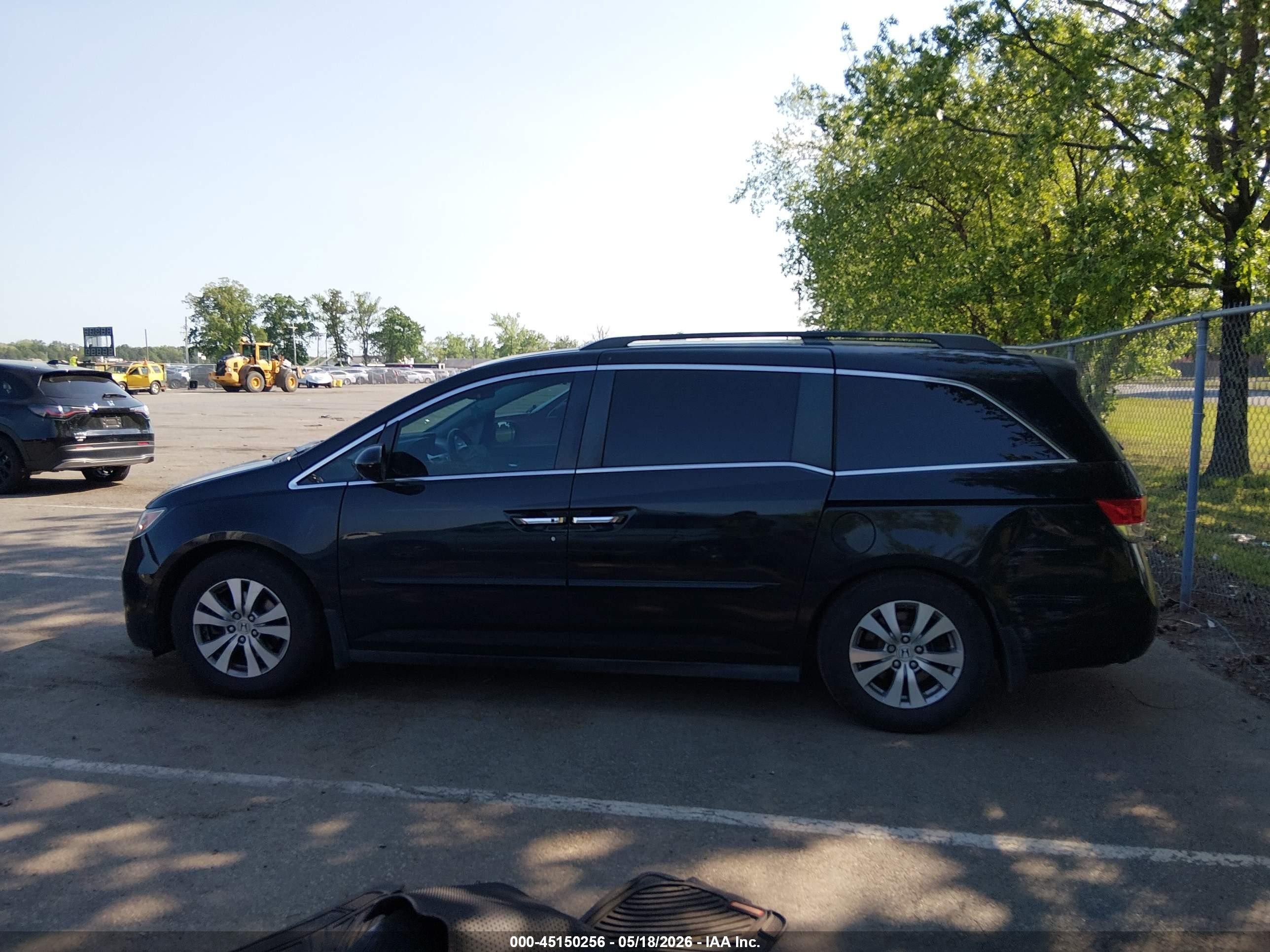 2014 Honda Odyssey Ex-l Black vin: 5FNRL5H60EB133452
