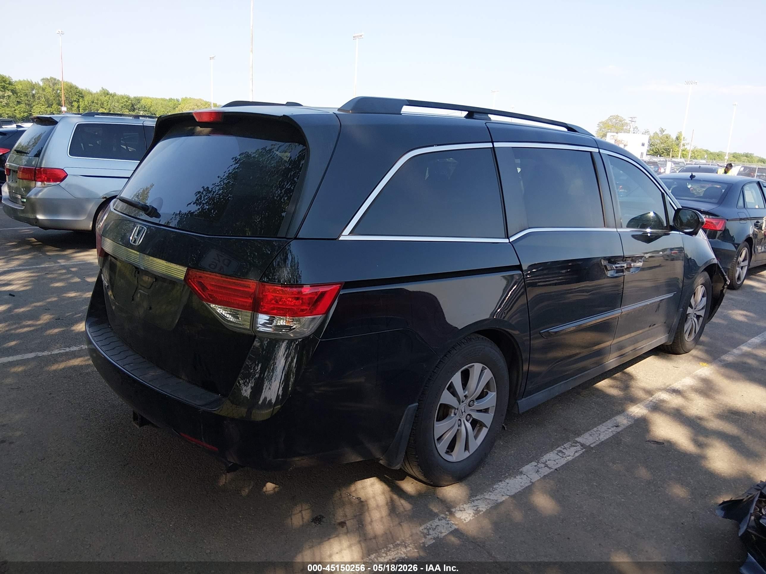 2014 Honda Odyssey Ex-l Black vin: 5FNRL5H60EB133452