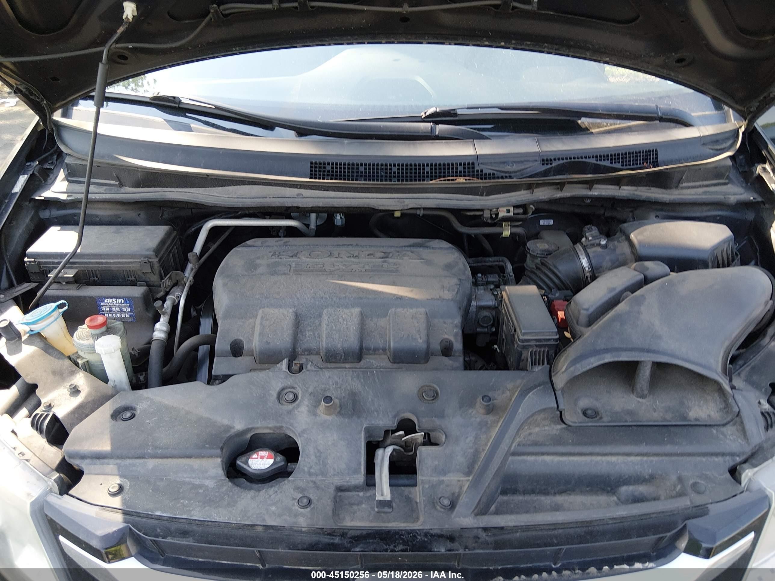 2014 Honda Odyssey Ex-l Black vin: 5FNRL5H60EB133452