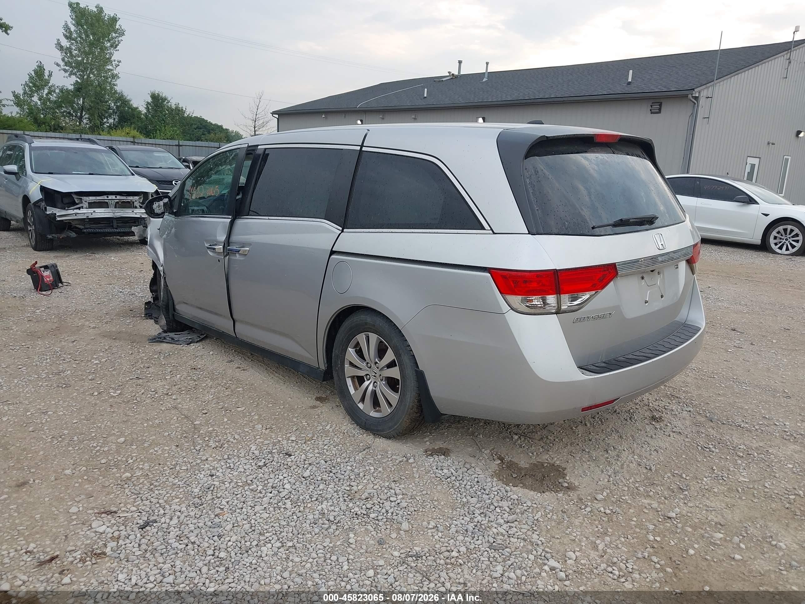 2014 Honda Odyssey Ex-l Silver vin: 5FNRL5H60EB138604