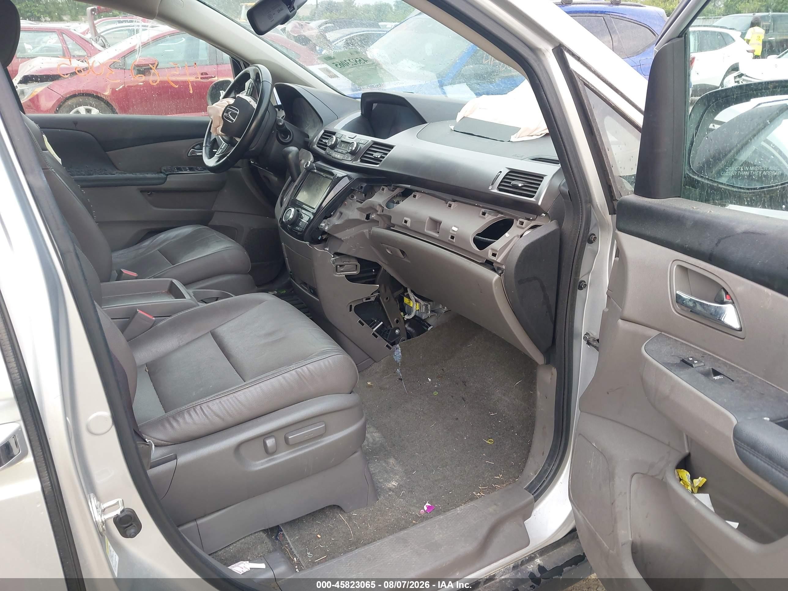 2014 Honda Odyssey Ex-l Silver vin: 5FNRL5H60EB138604