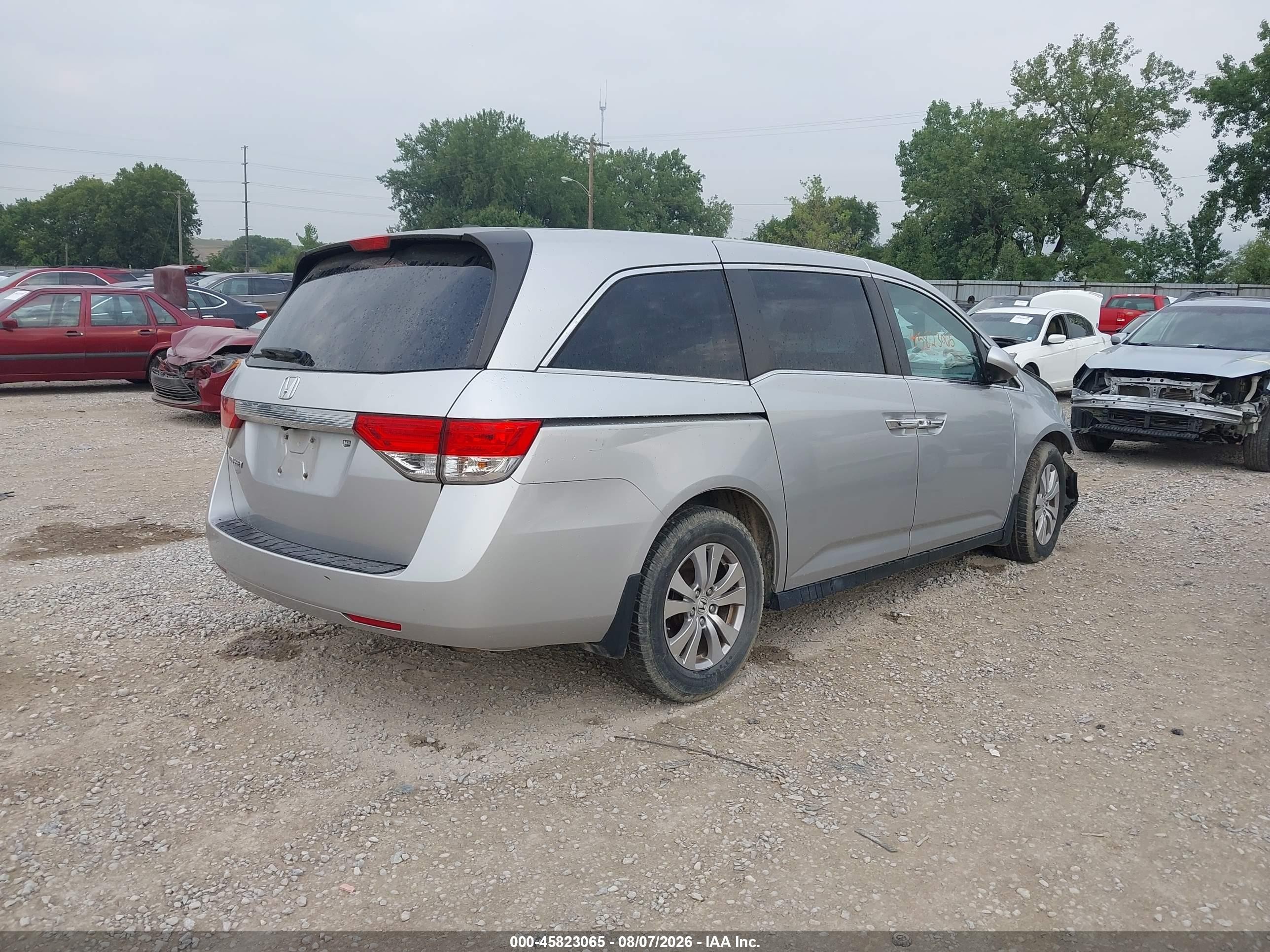 2014 Honda Odyssey Ex-l Silver vin: 5FNRL5H60EB138604