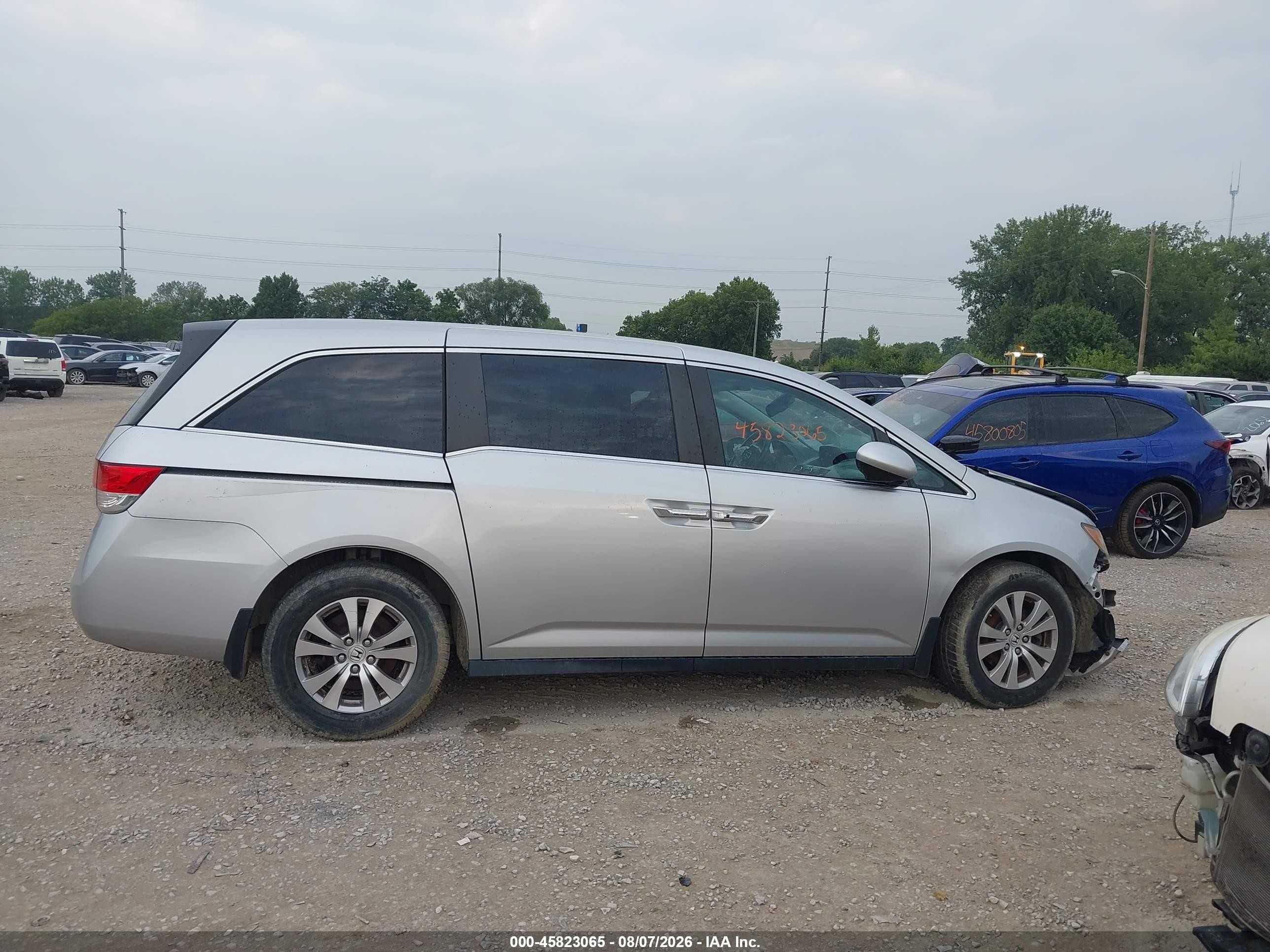 2014 Honda Odyssey Ex-l Silver vin: 5FNRL5H60EB138604
