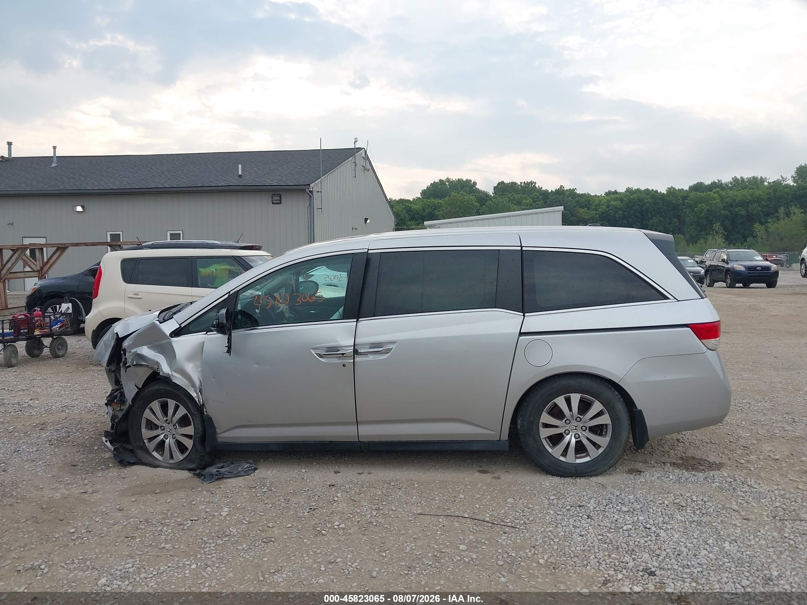 2014 Honda Odyssey Ex-l Silver vin: 5FNRL5H60EB138604