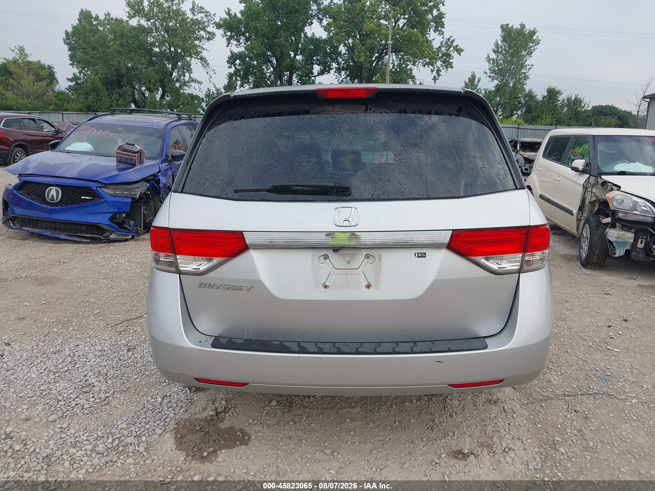 2014 Honda Odyssey Ex-l Silver vin: 5FNRL5H60EB138604