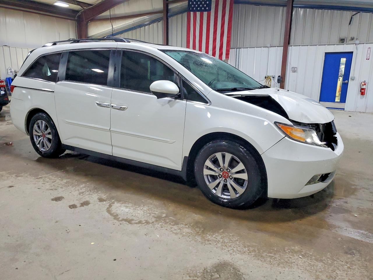 2014 Honda Odyssey Exl White vin: 5FNRL5H60EB138845