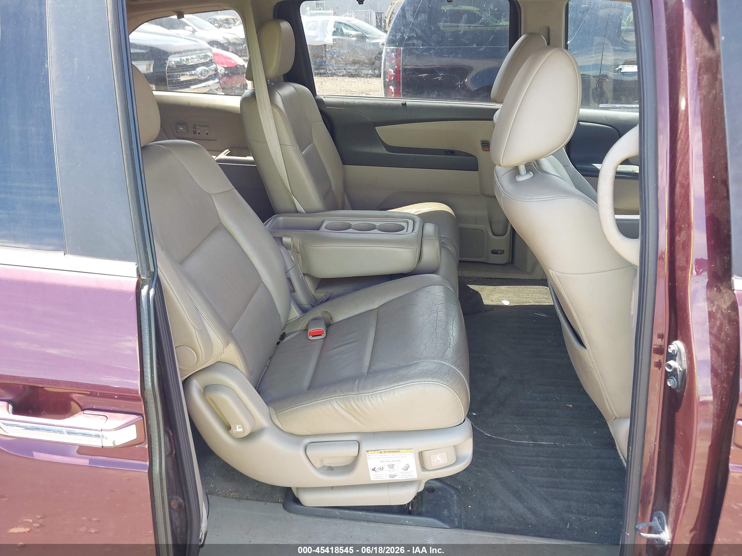 2014 Honda Odyssey Ex-l Maroon vin: 5FNRL5H60EB139509