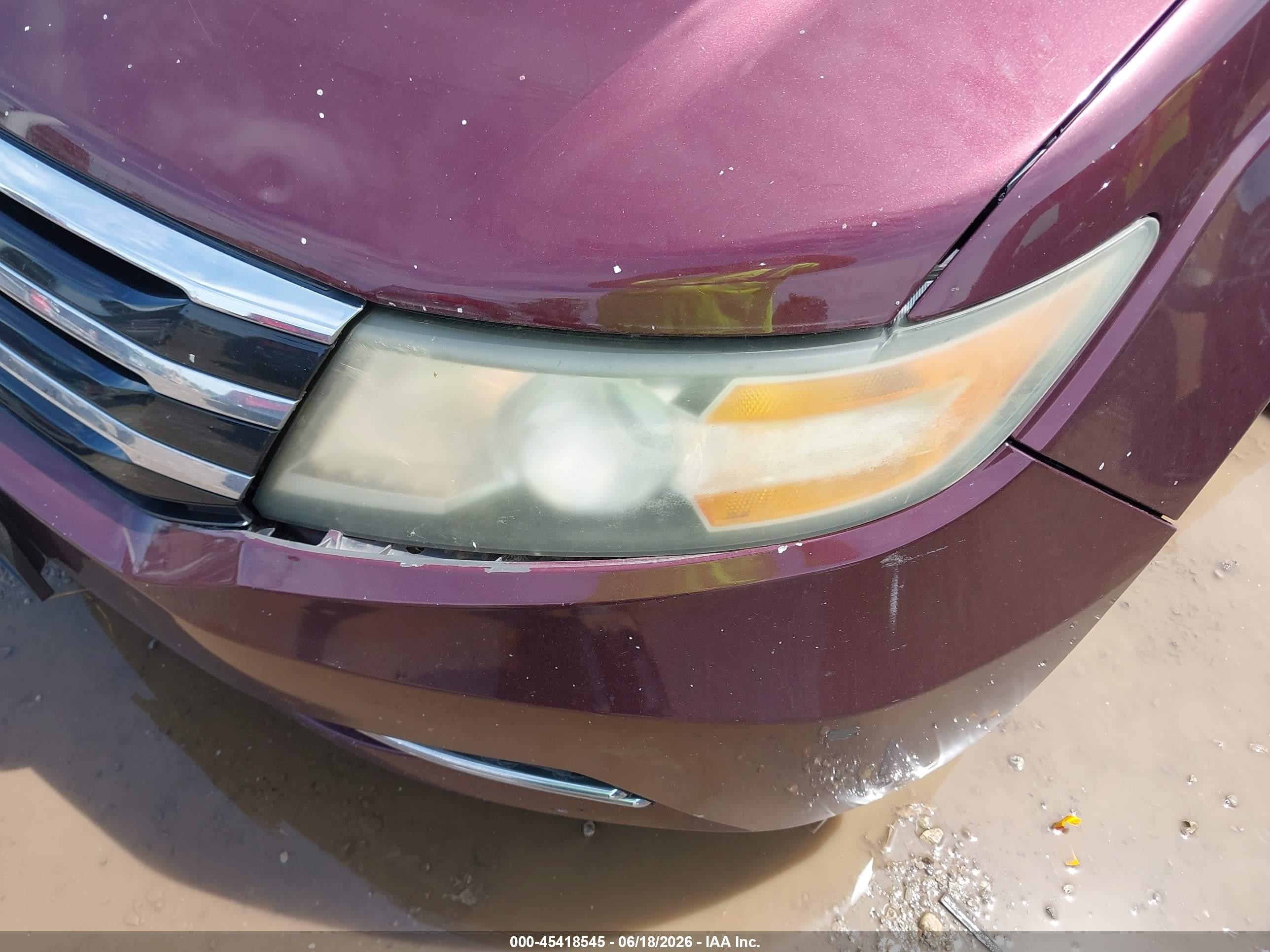 2014 Honda Odyssey Ex-l Maroon vin: 5FNRL5H60EB139509