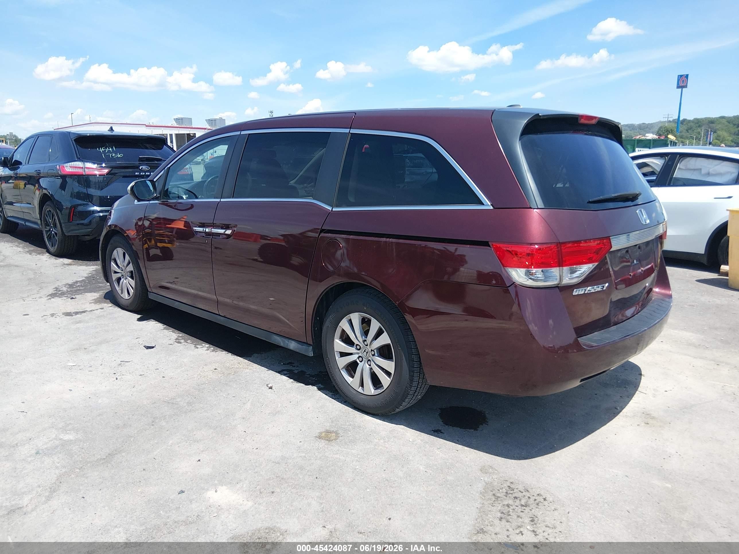 2015 Honda Odyssey Ex-l Maroon vin: 5FNRL5H60FB004001