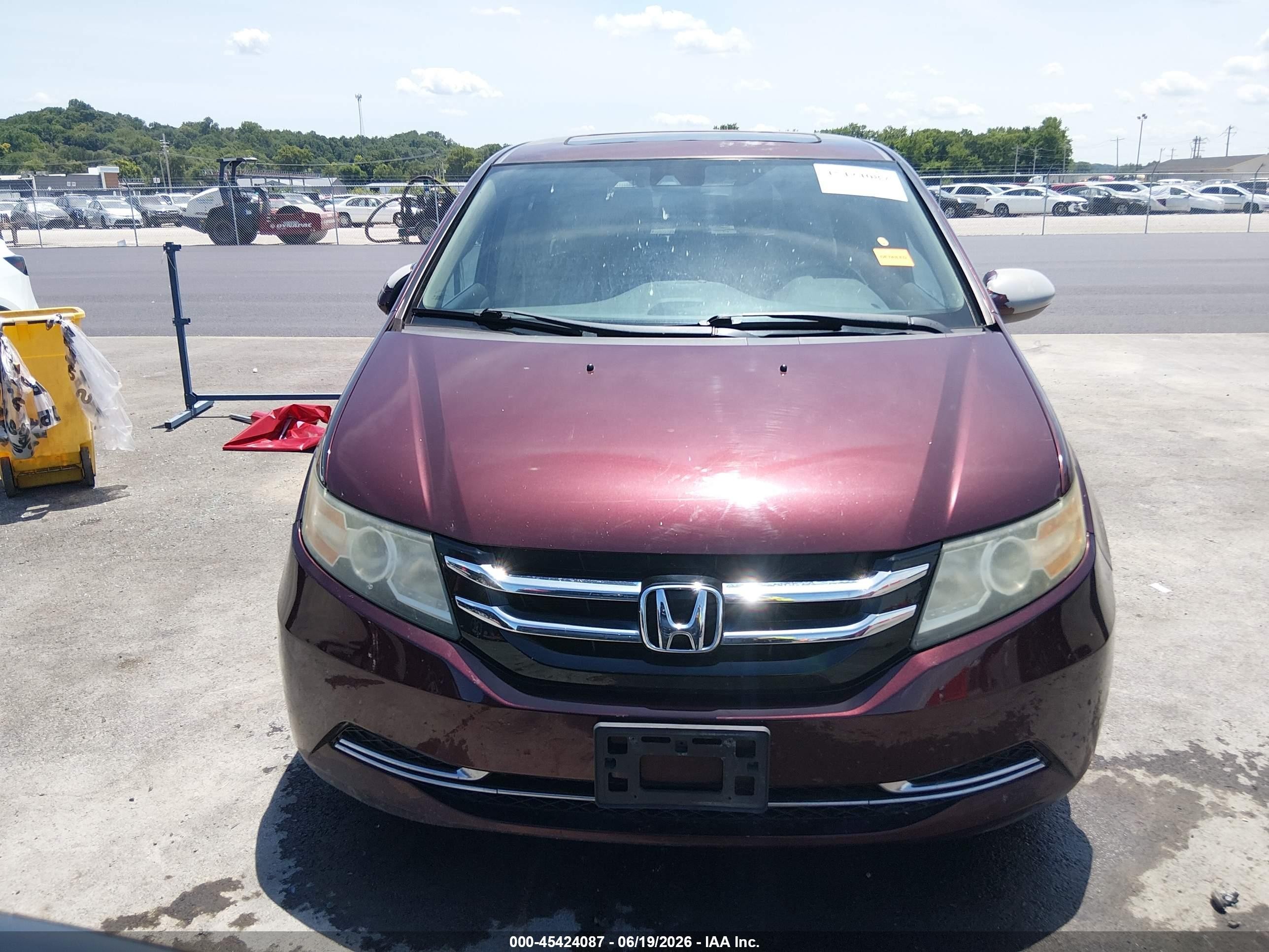 2015 Honda Odyssey Ex-l Maroon vin: 5FNRL5H60FB004001