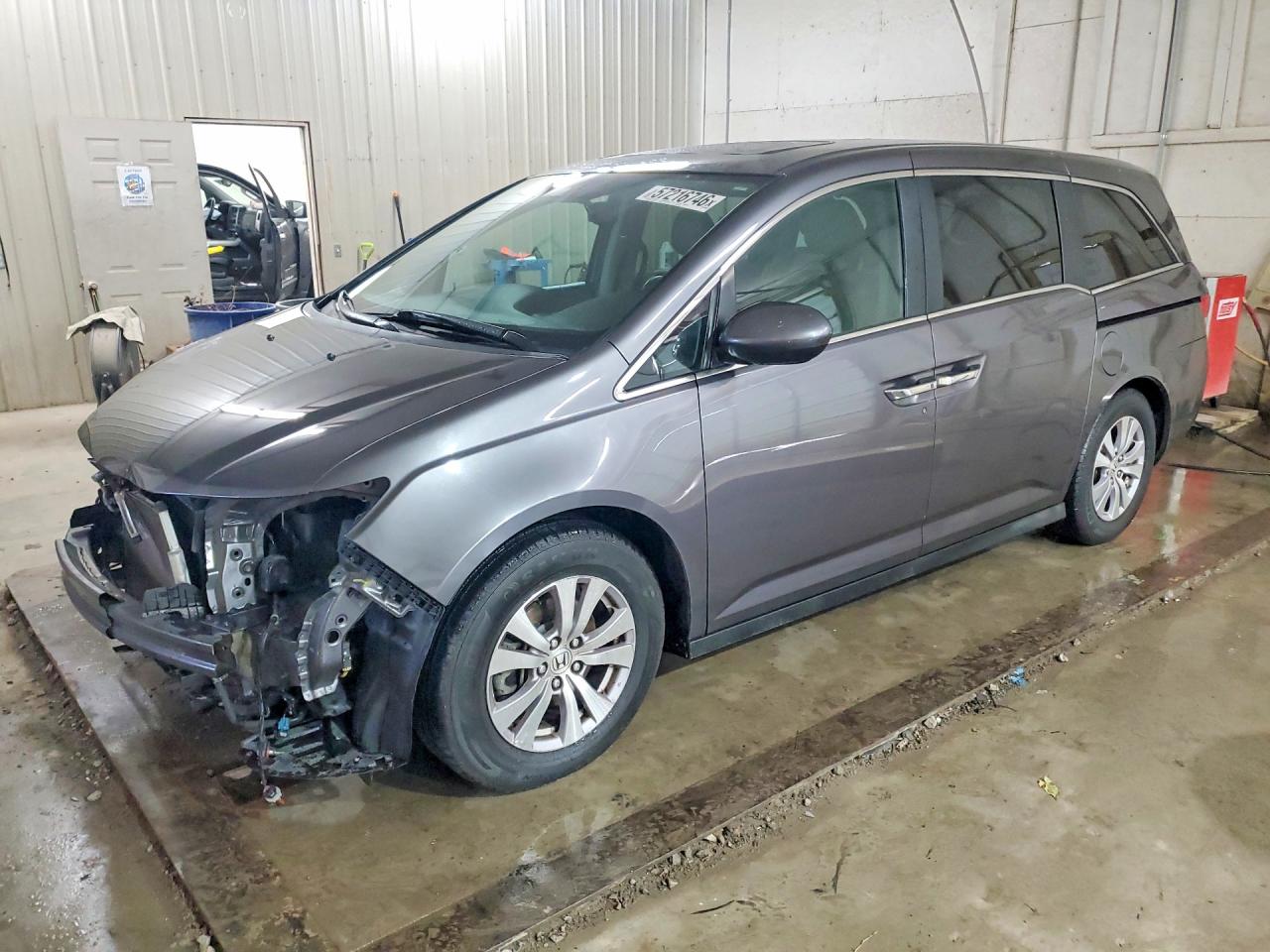 2015 Honda Odyssey Exl Gray vin: 5FNRL5H60FB014222