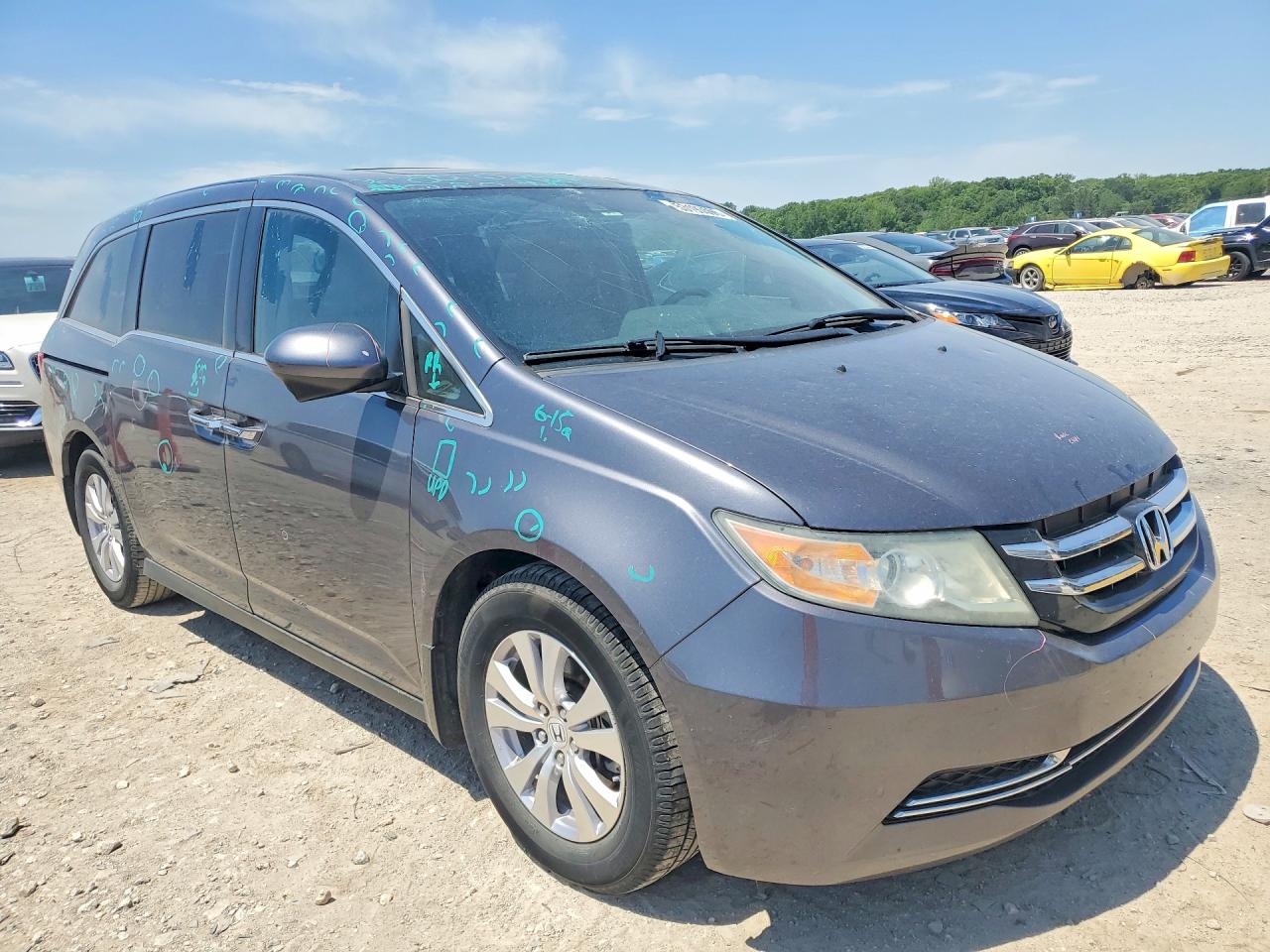 2015 Honda Odyssey Exl Gray vin: 5FNRL5H60FB014866