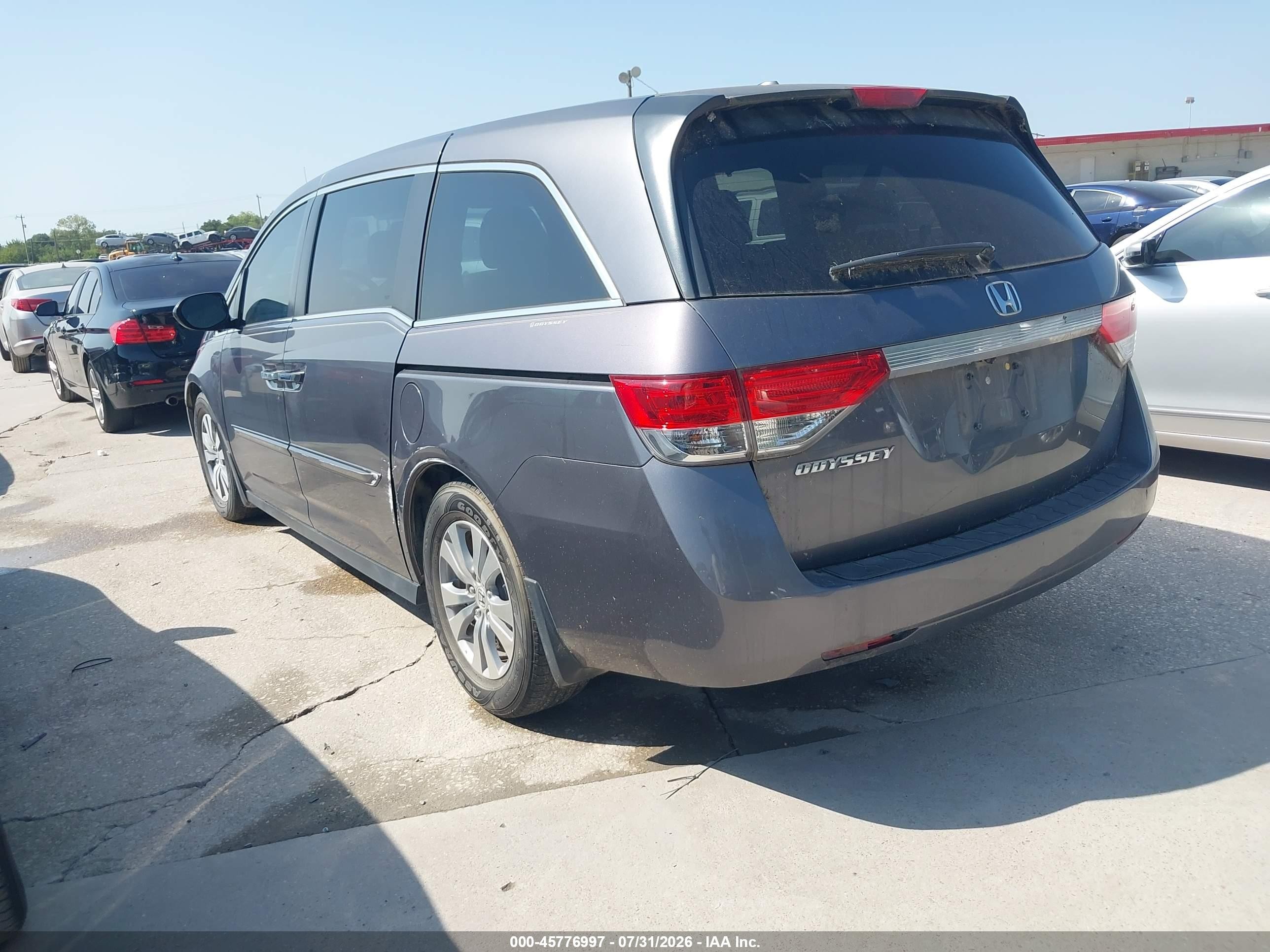 2015 Honda Odyssey Ex-l Gray vin: 5FNRL5H60FB016424