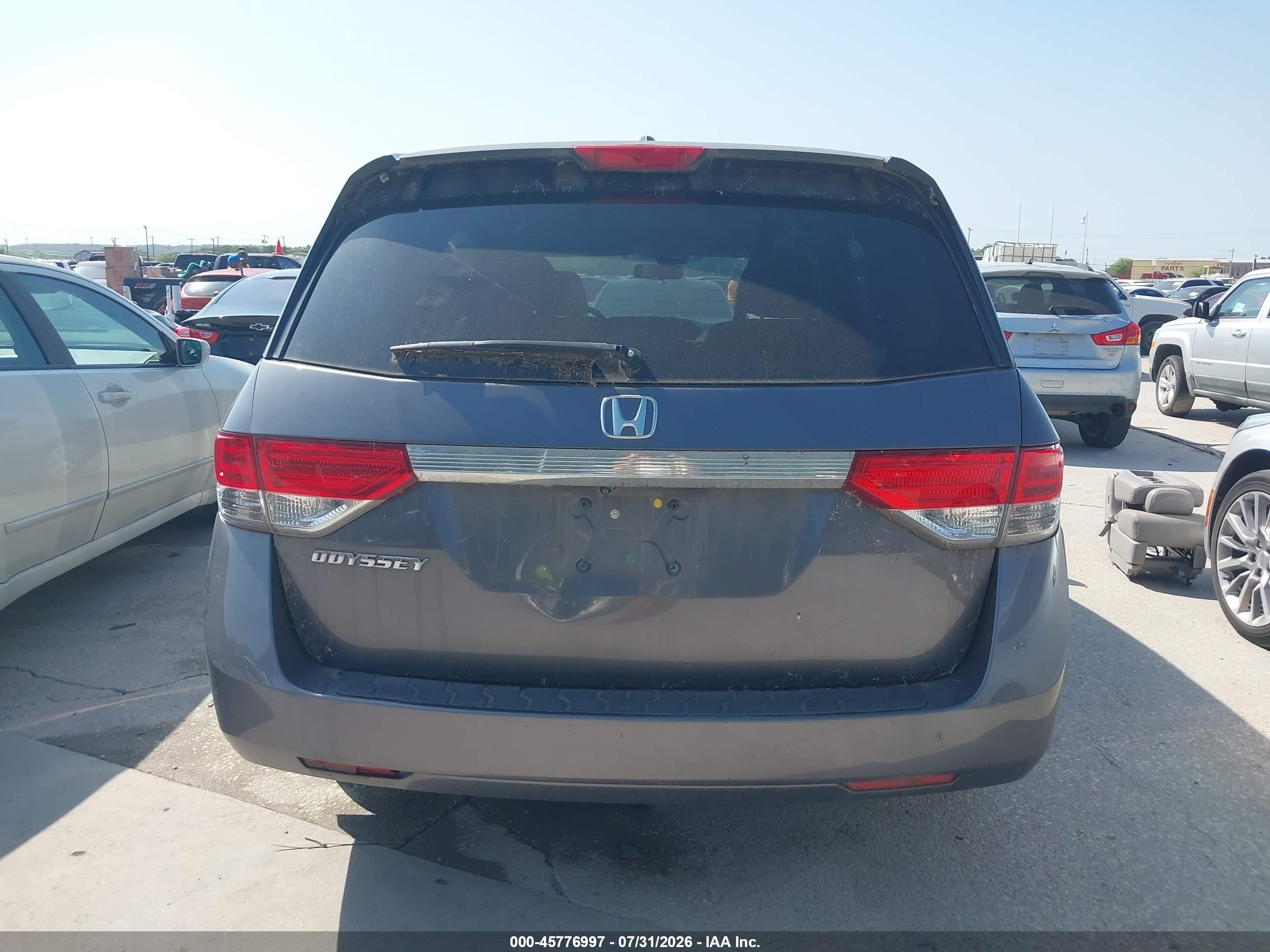2015 Honda Odyssey Ex-l Gray vin: 5FNRL5H60FB016424