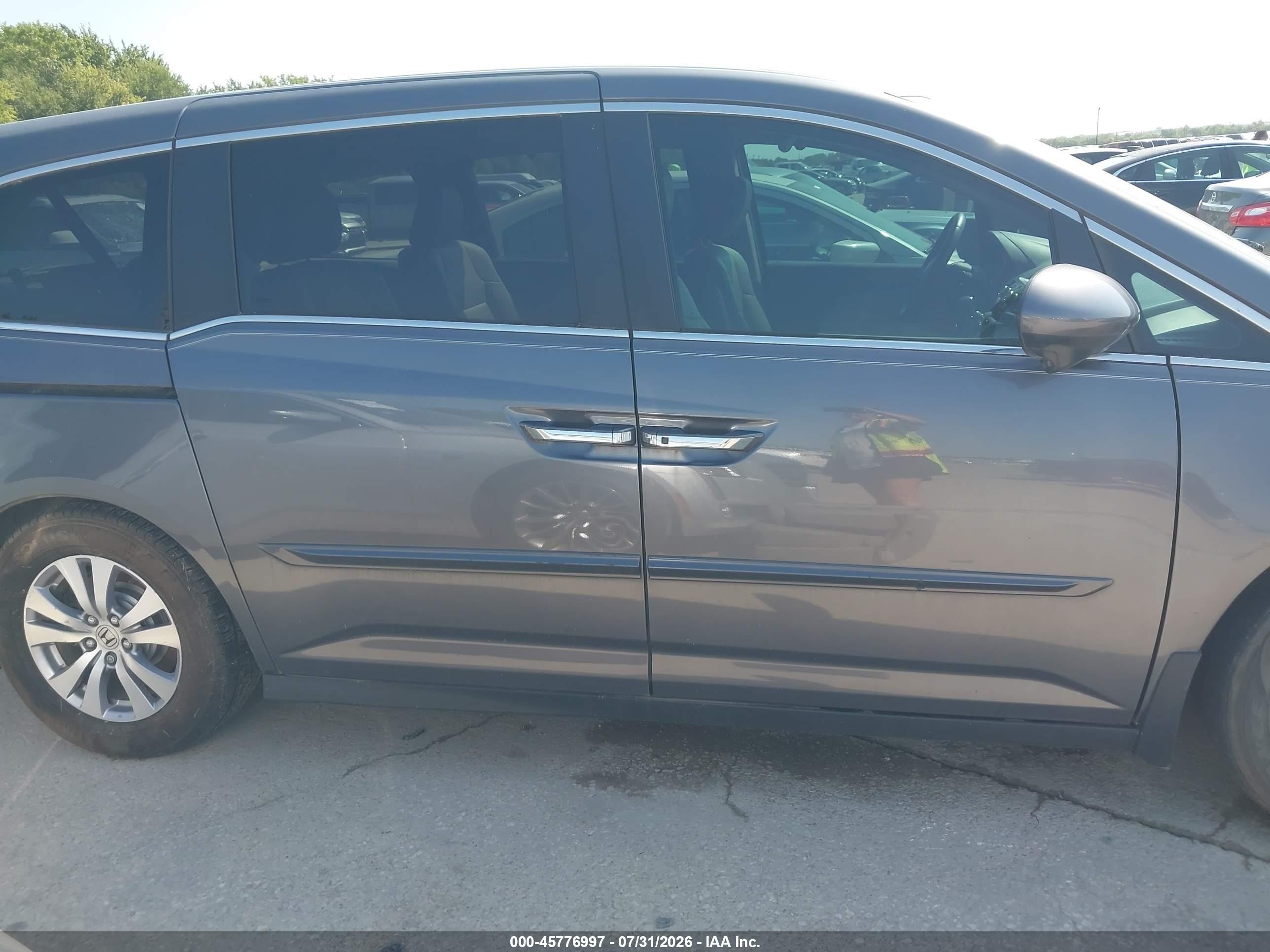 2015 Honda Odyssey Ex-l Gray vin: 5FNRL5H60FB016424